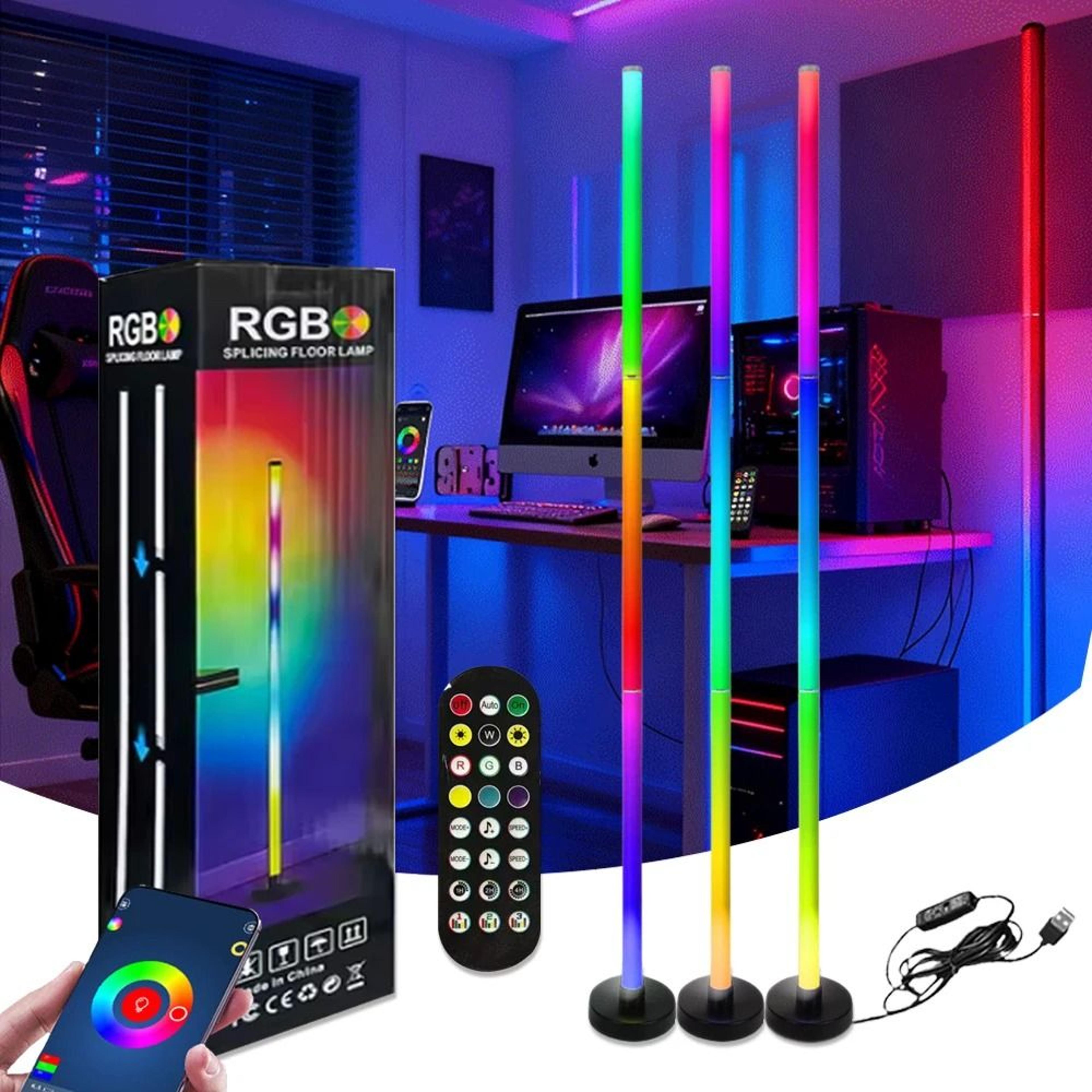 lumibeat rgb corner floor lamp with music sync remote control design