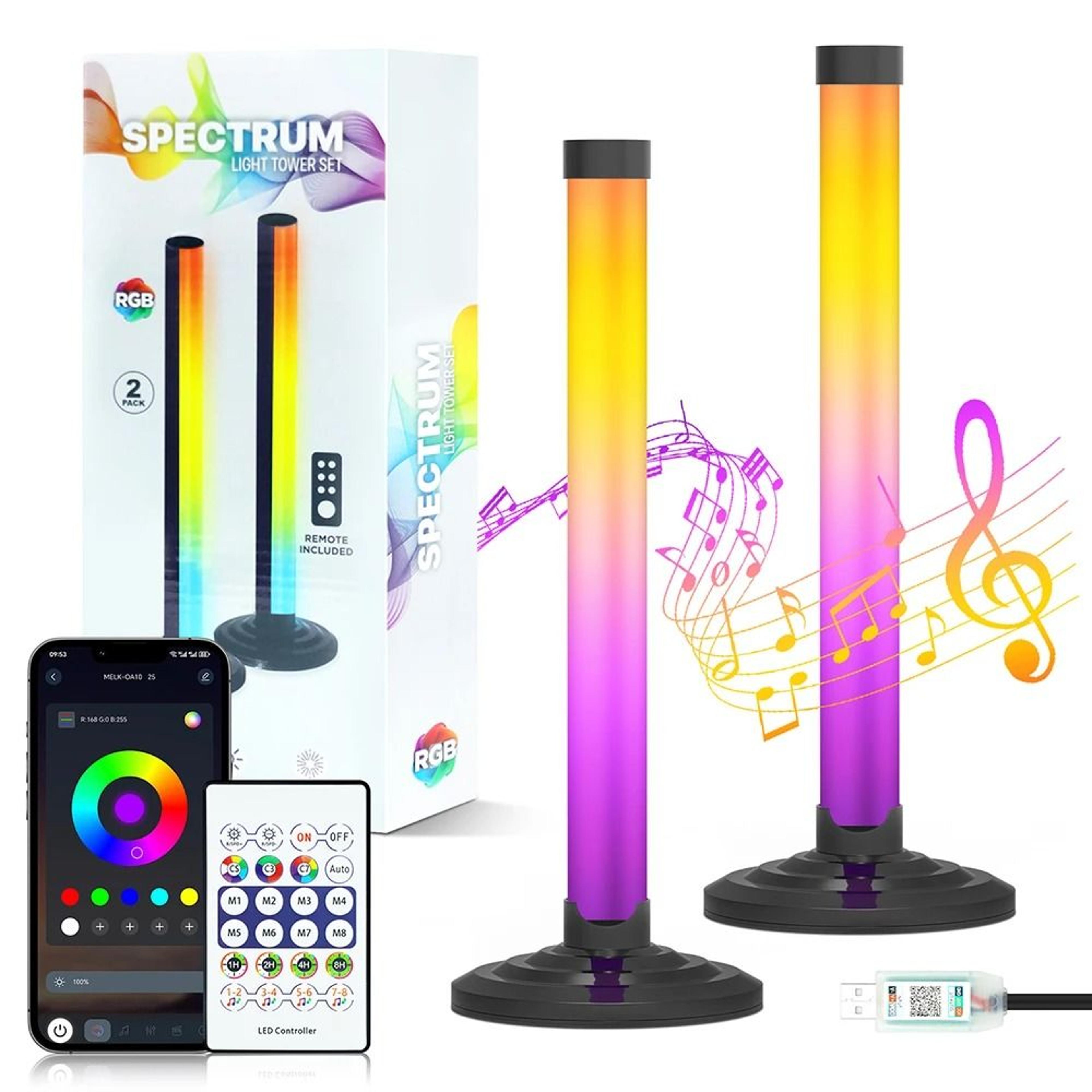 lumicinema smart rgb corner floor lamp with music sync timer control
