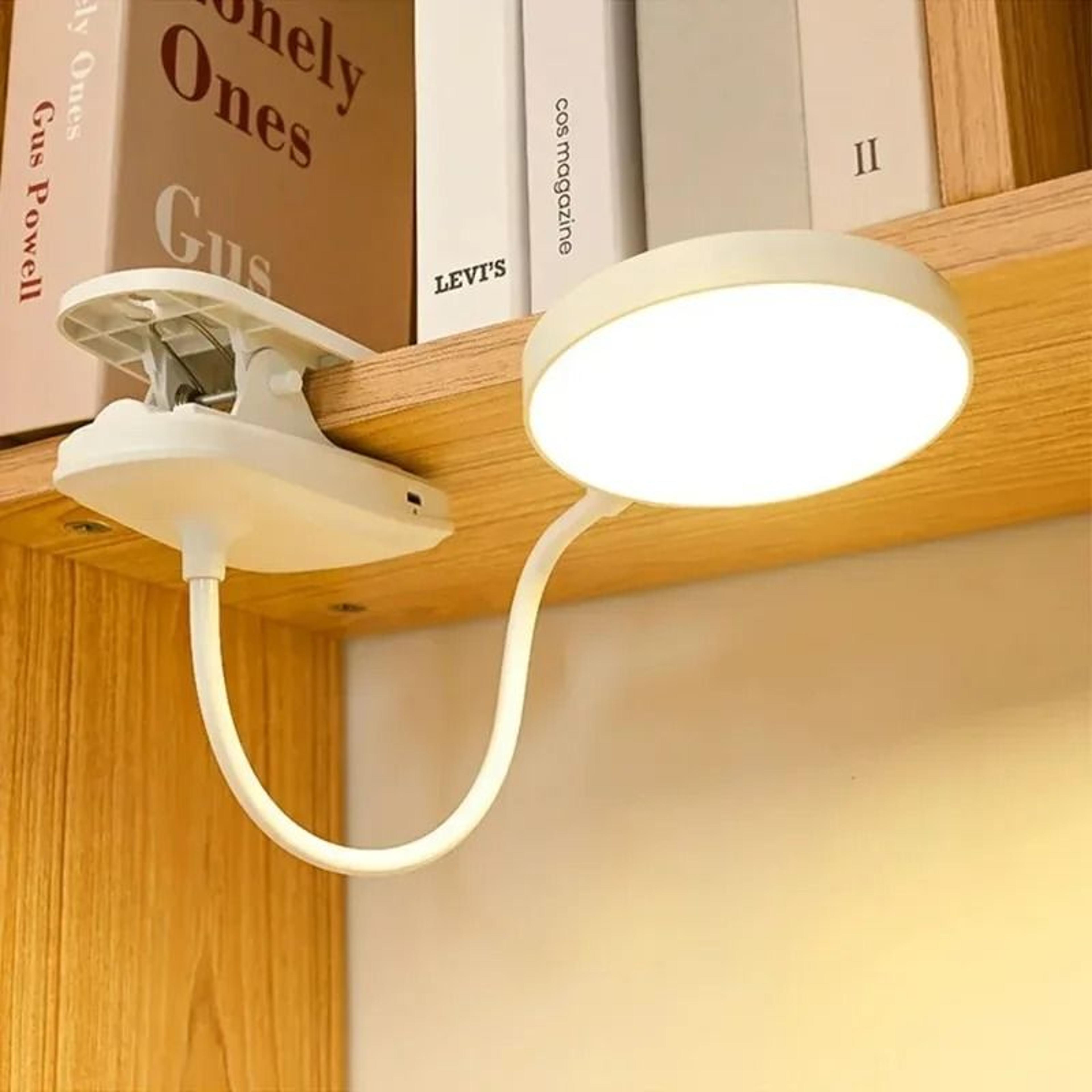 lumiflex rechargeable folding clamp desk lamp with touch dimming reading light