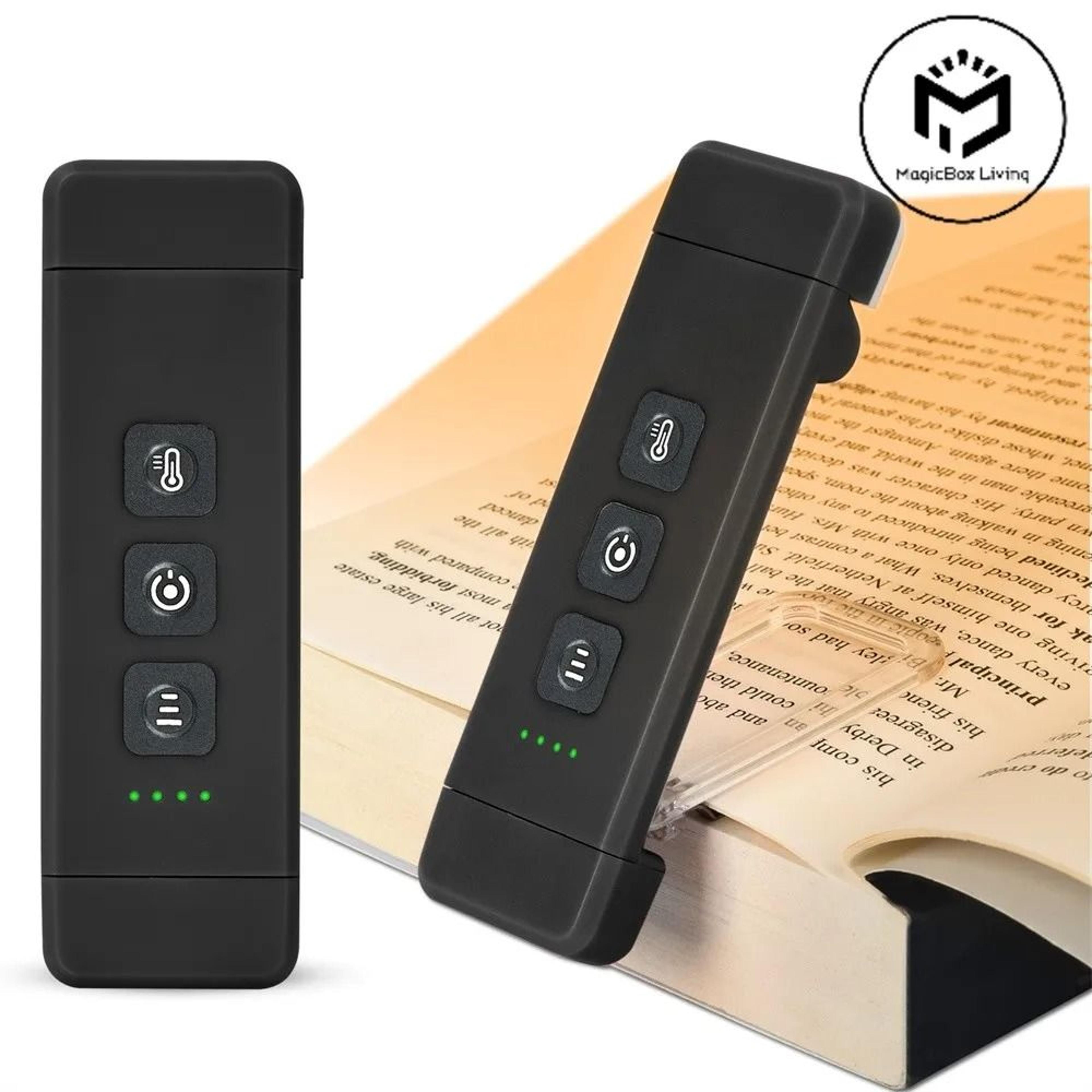 lumiread rechargeable clip on bookmark light with timer for bedtime reading