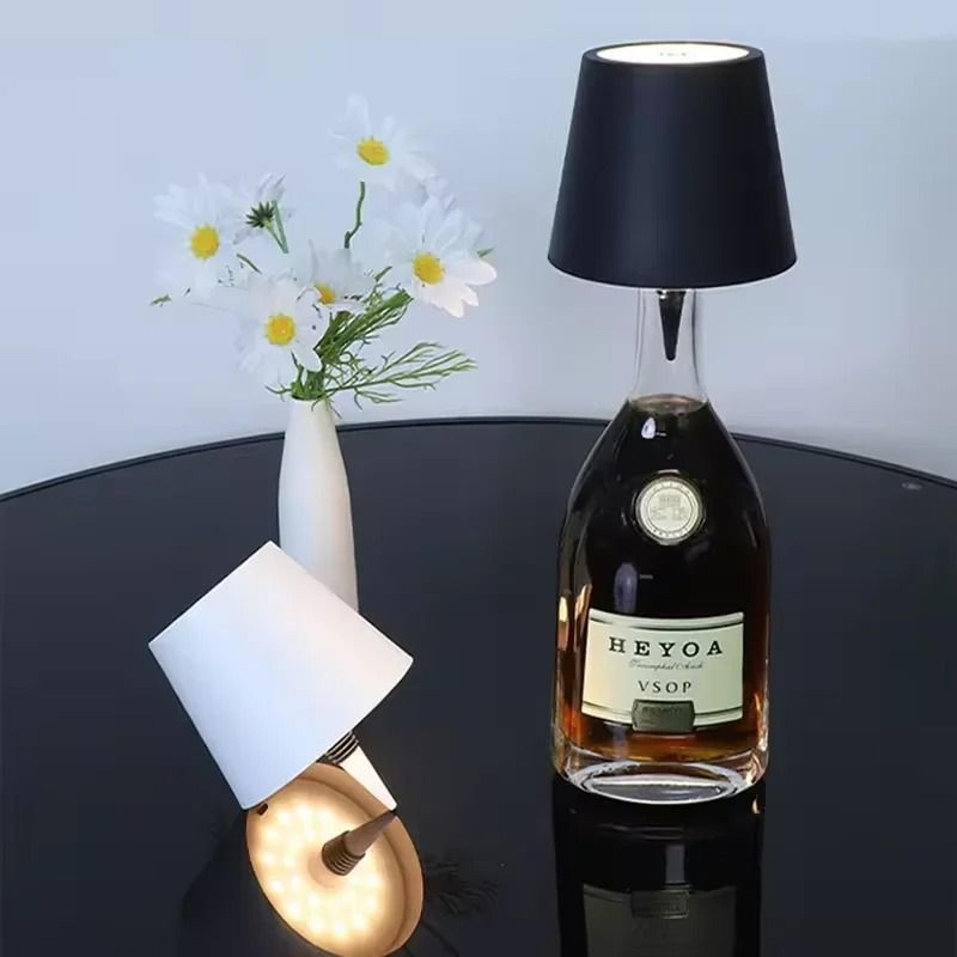 lumibottle rechargeable three color led wine bottle lamp for table decor