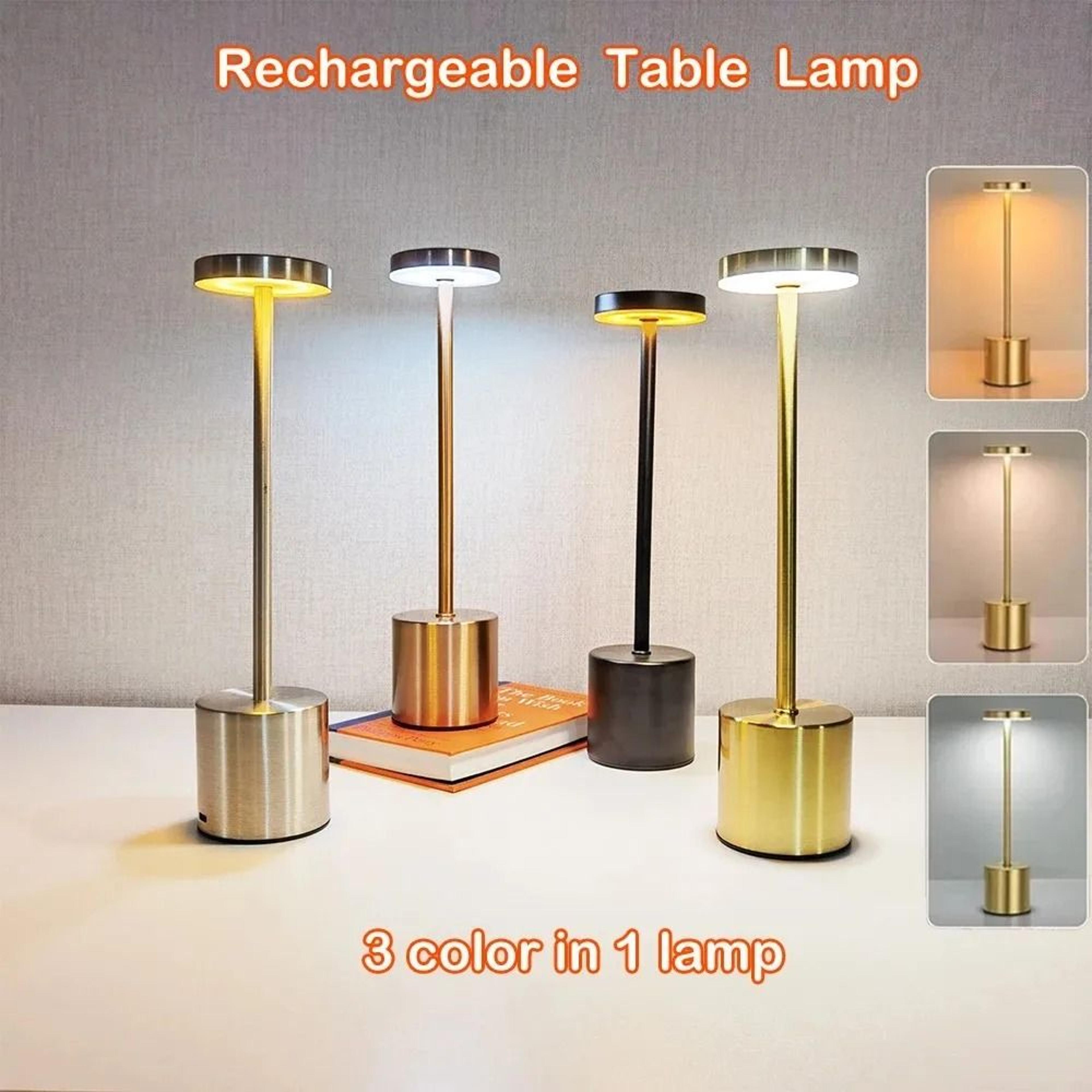 nordic rechargeable cordless table lamp with touch adjustable ambient lighting control