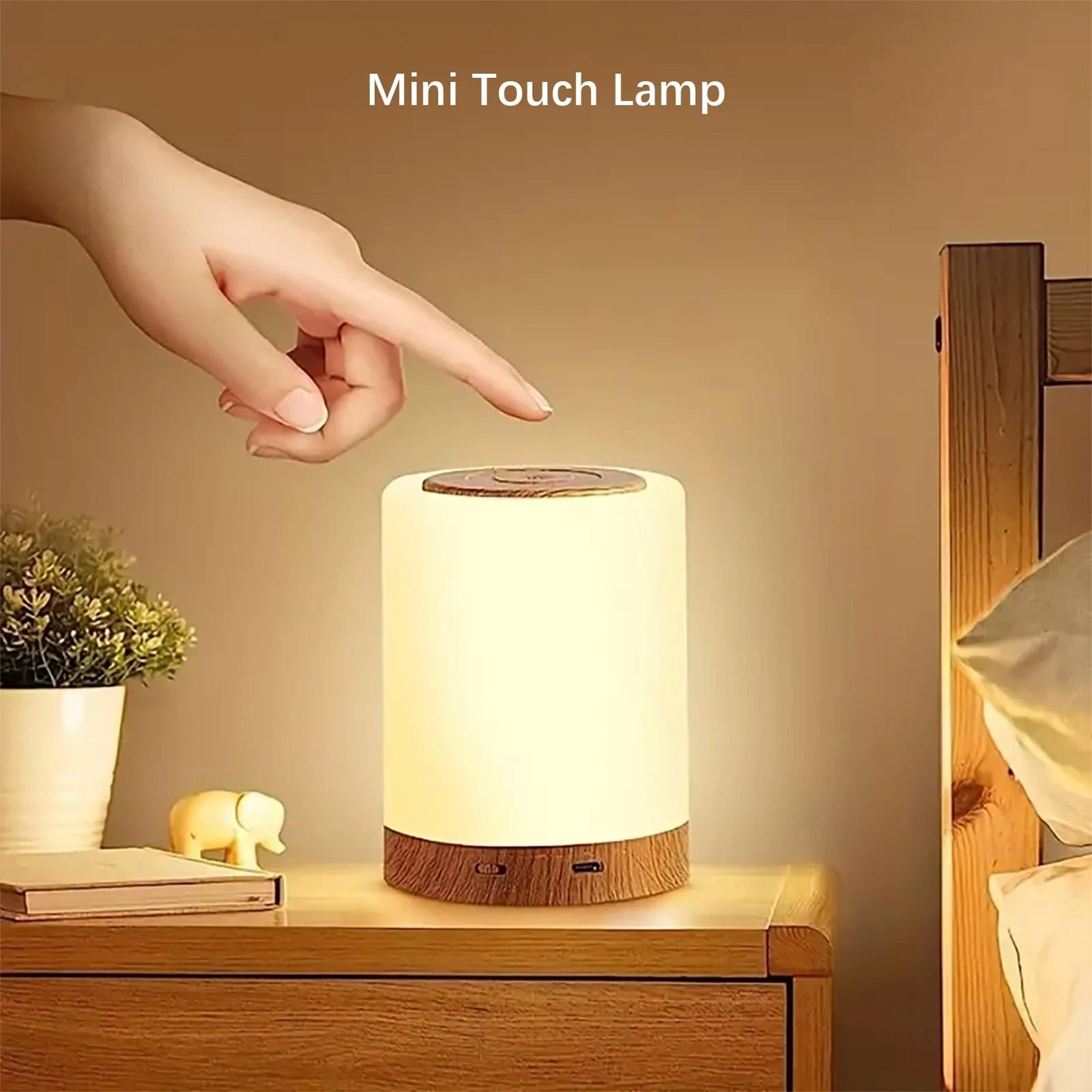 rechargeable rgb touch night light for portable bedroom and camping ambience
