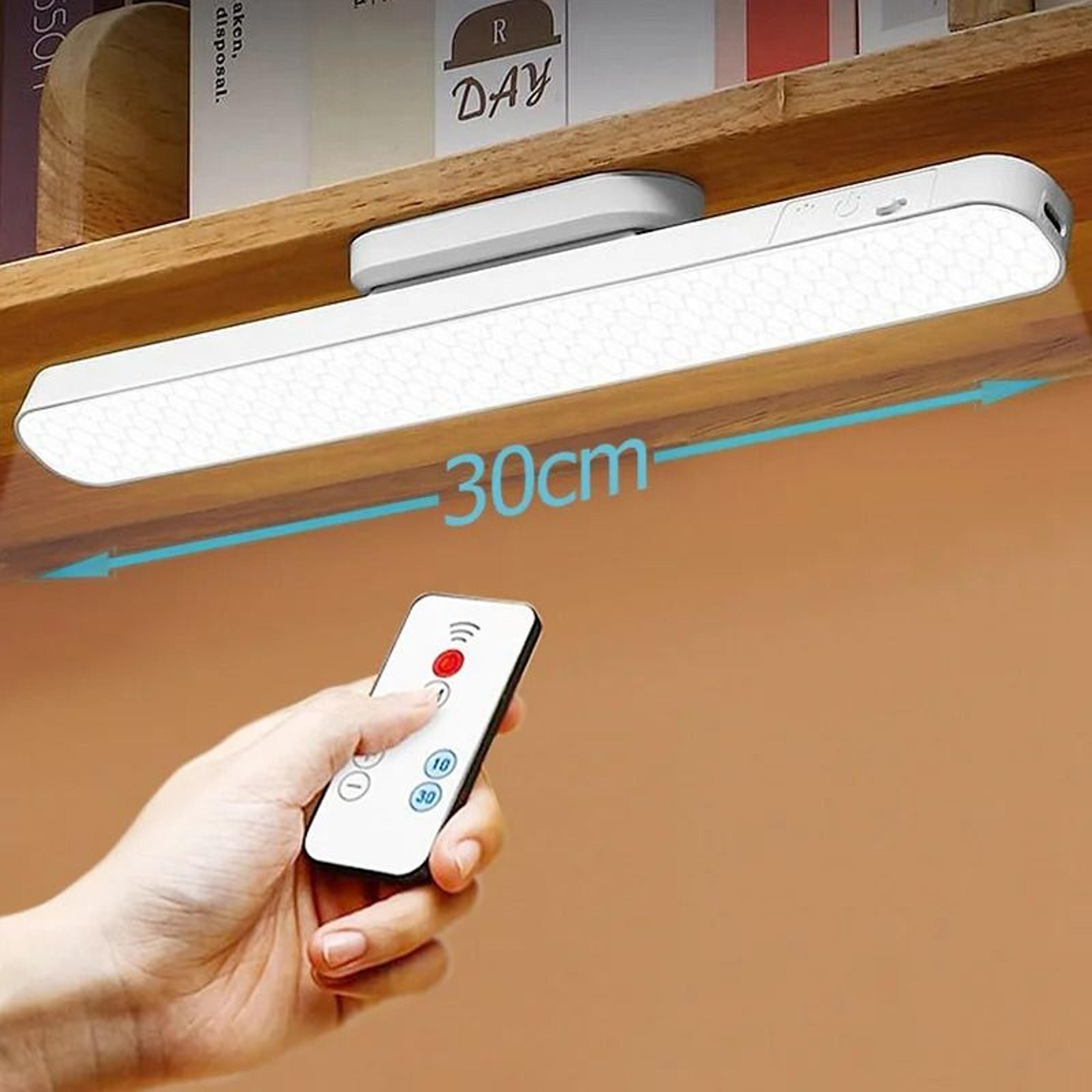 rechargeable magnetic desk lamp with remote and three color lighting modes