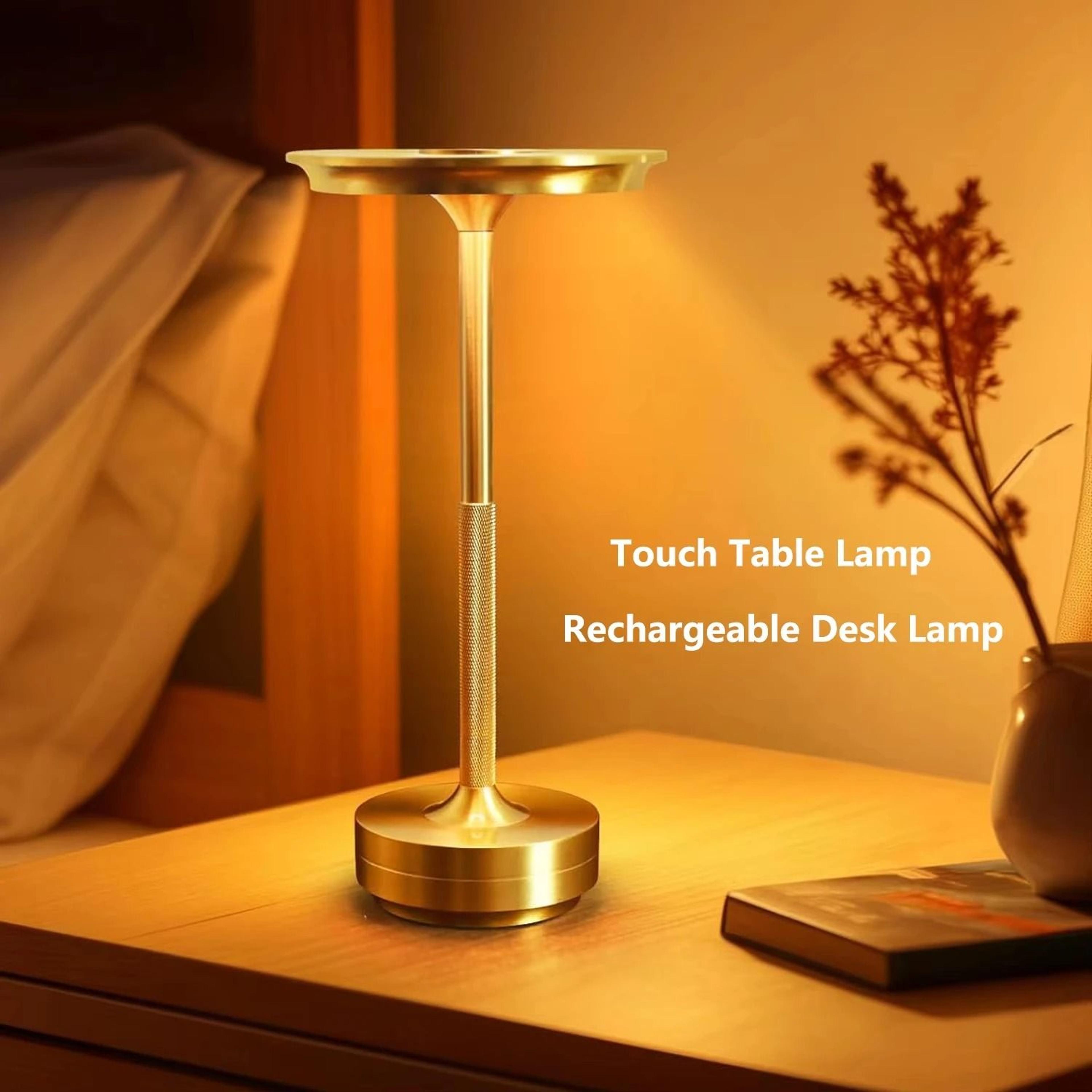 rechargeable waterproof touch table lamp with three color stepless dimming control