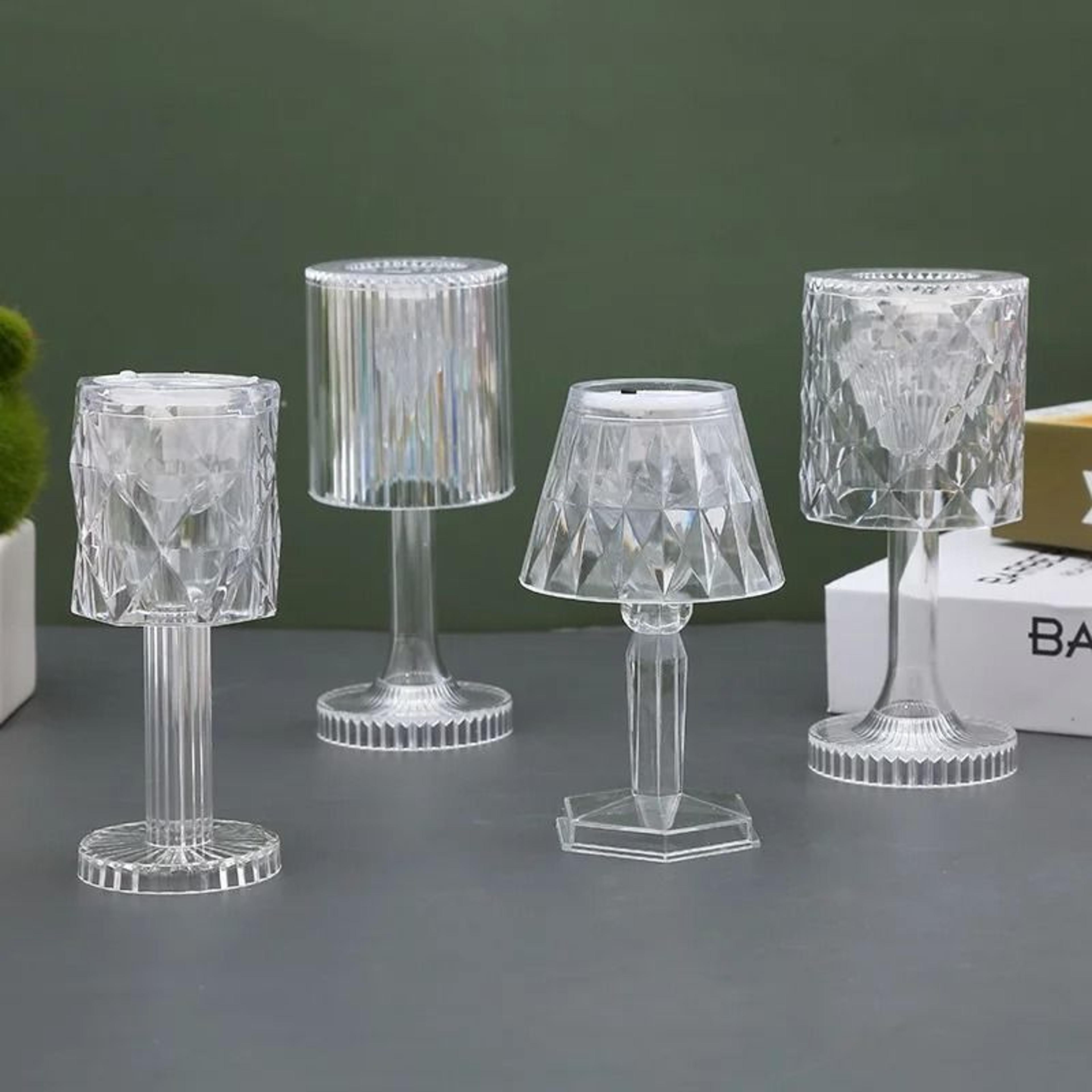mini color changing crystal table lamp for festive ambient lighting anywhere