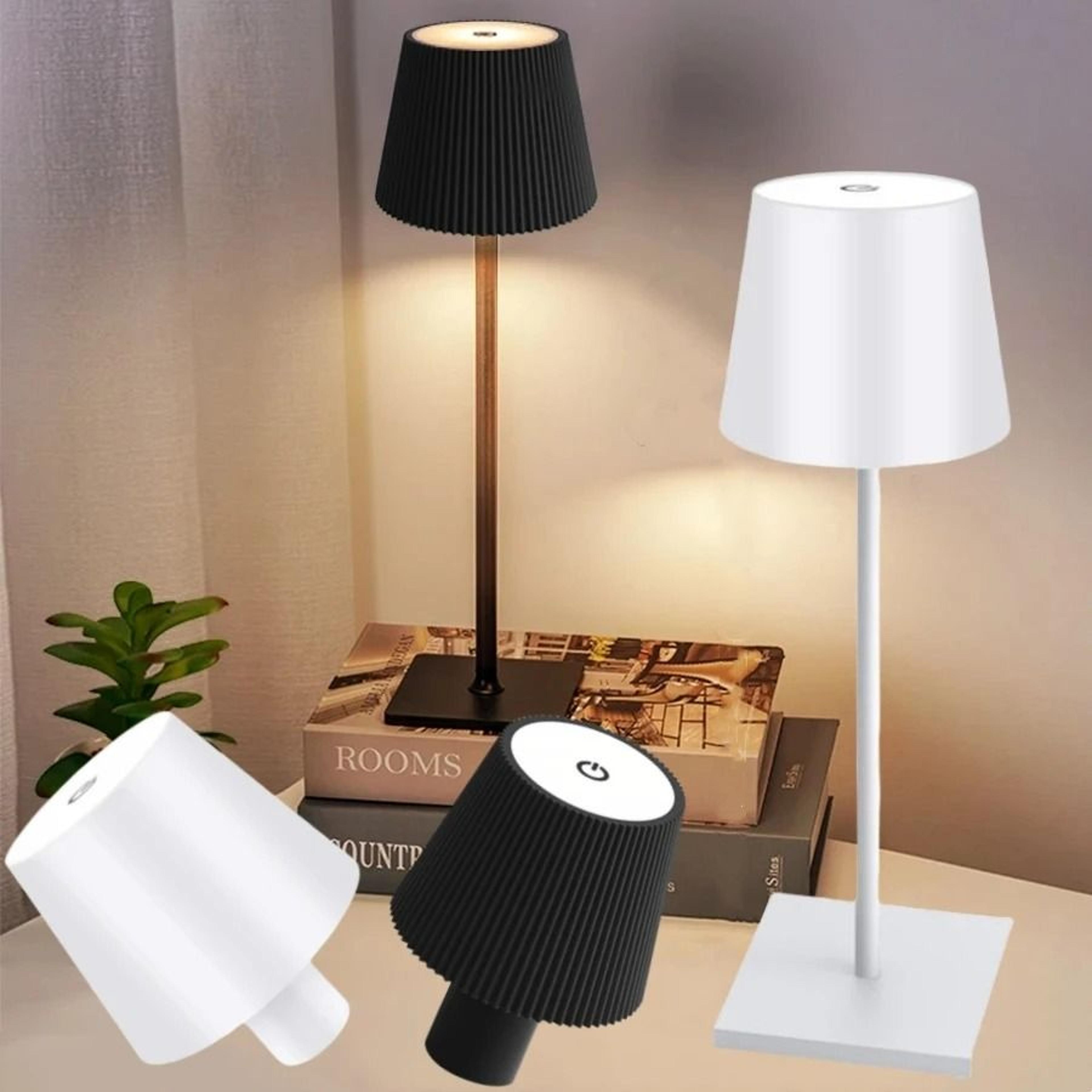 rechargeable touch table lamp with three color dimming for ambient dining