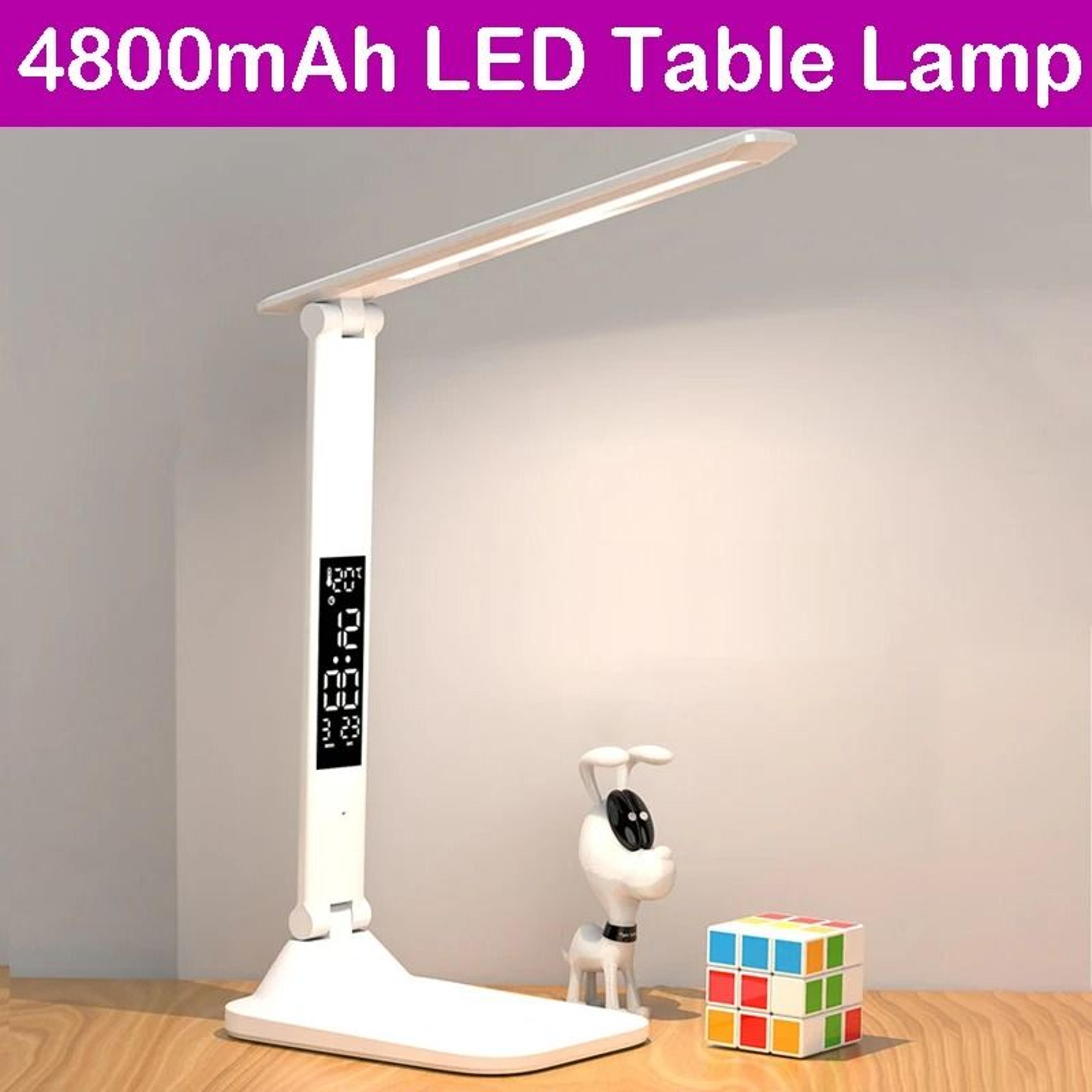 rechargeable touch desk lamp with 4800mah battery and stepless dimming control