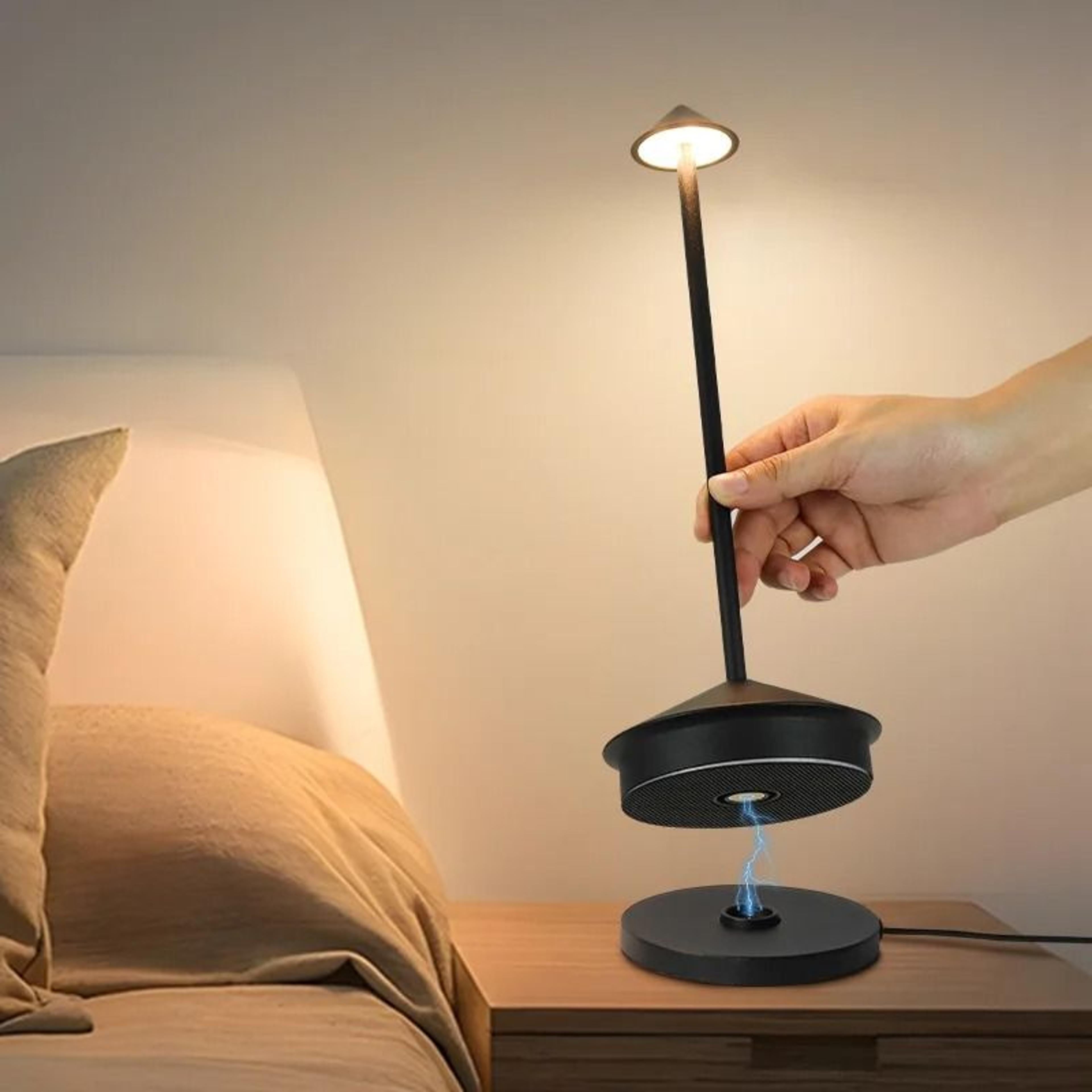 rechargeable touch dining table lamp for elegant cordless ambient lighting anywhere