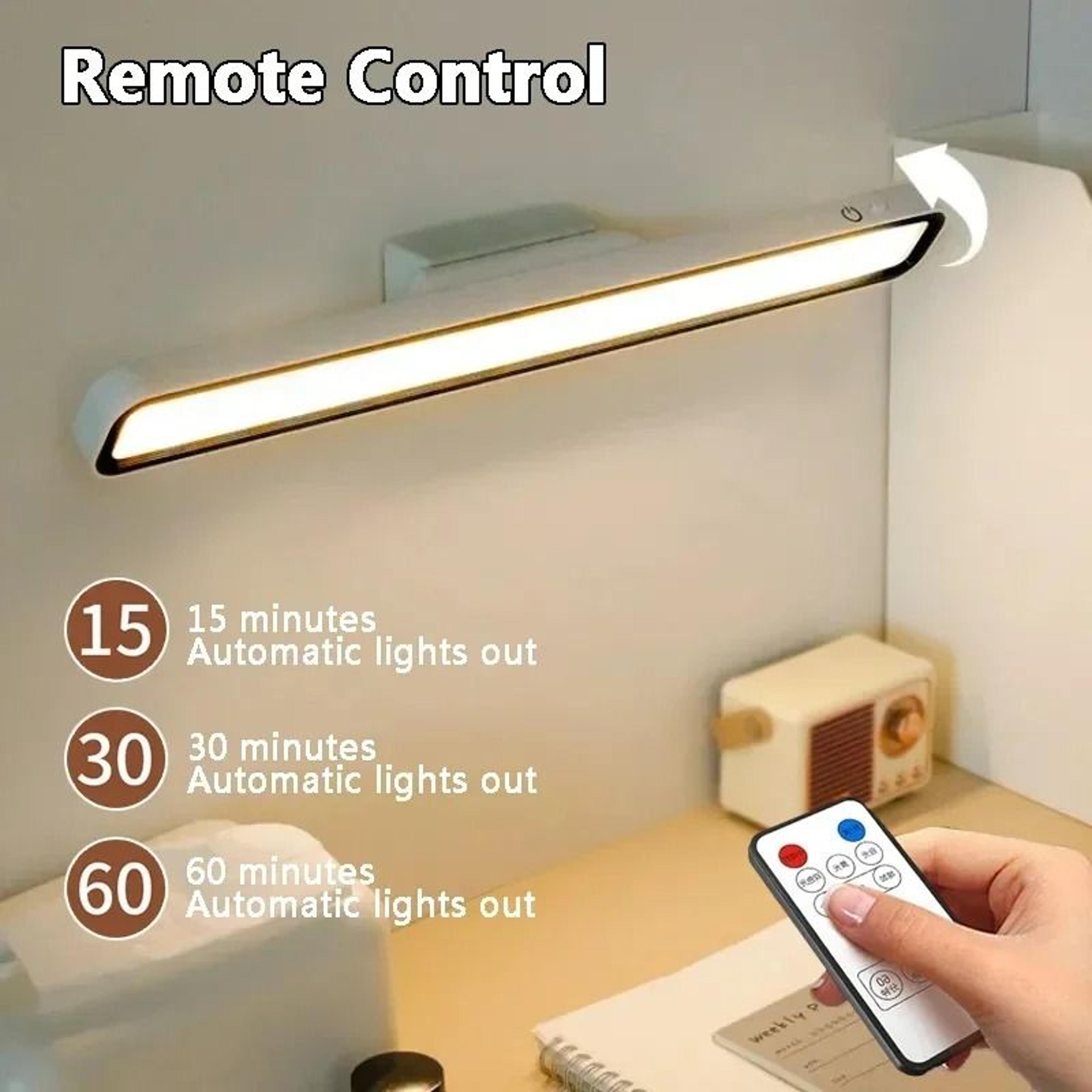 rechargeable magnetic desk lamp with stepless dimming for flexible focused lighting