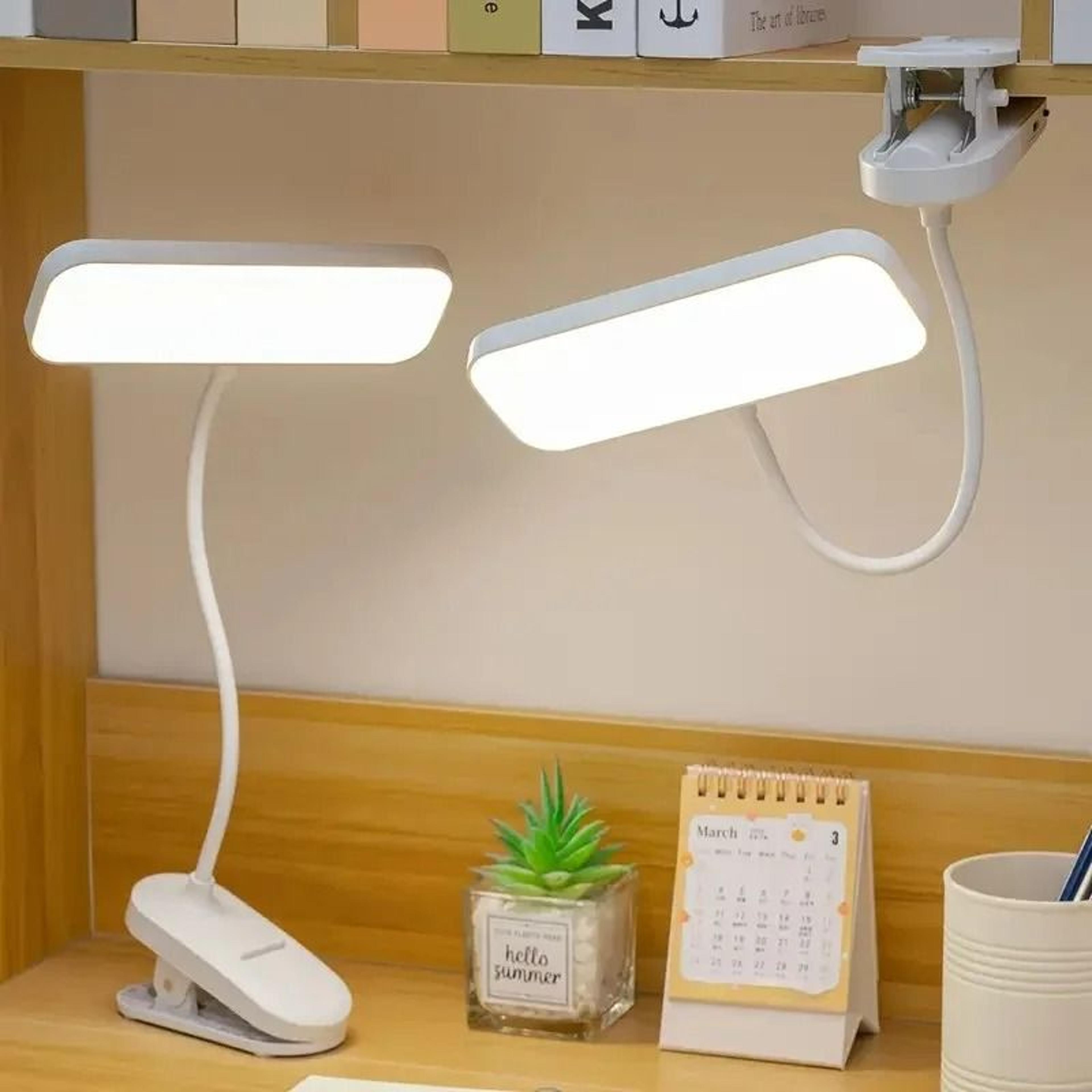rechargeable clip on led desk lamp for focused study anywhere daily