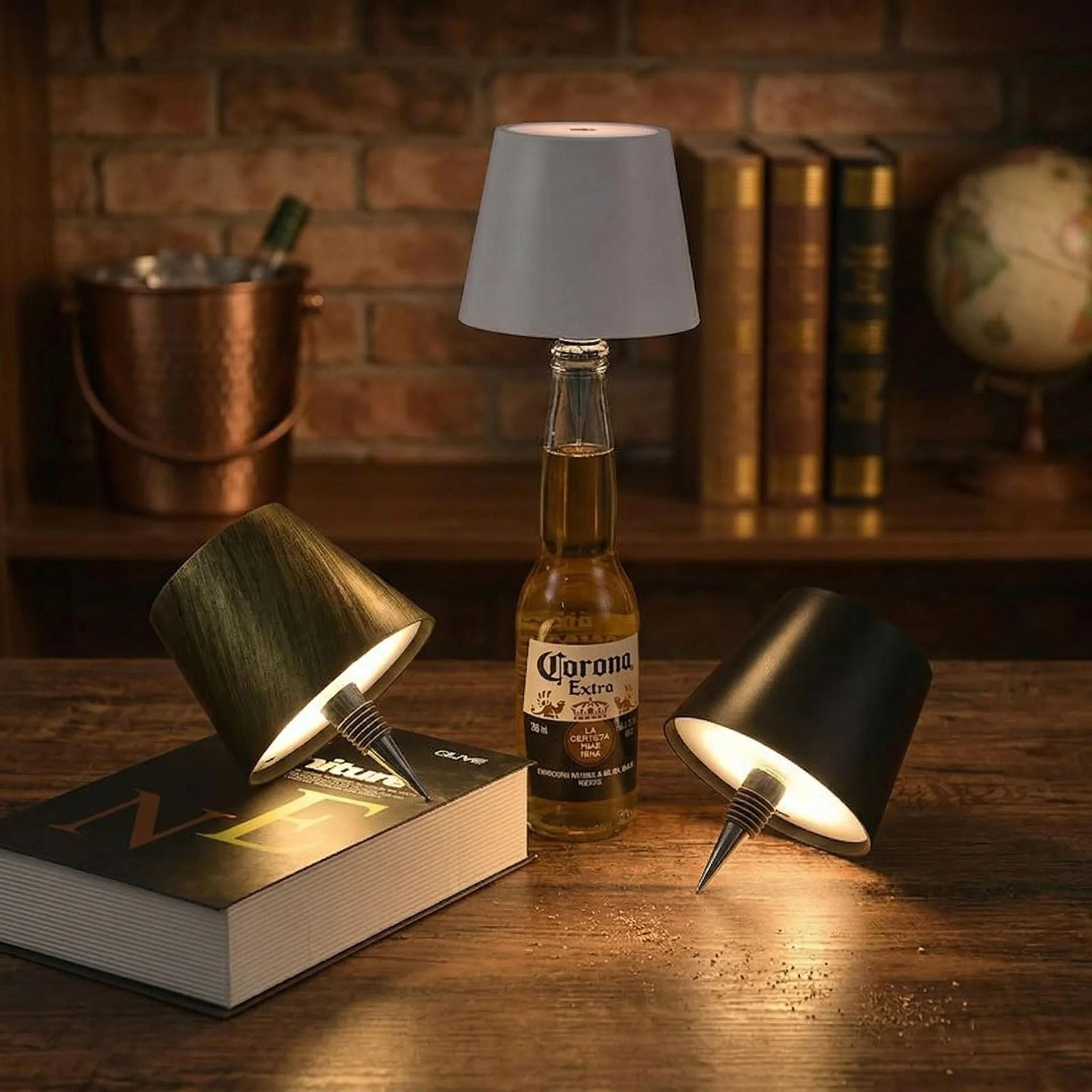 rechargeable rgb wine bottle lamp with touch dimming for colorful ambiance