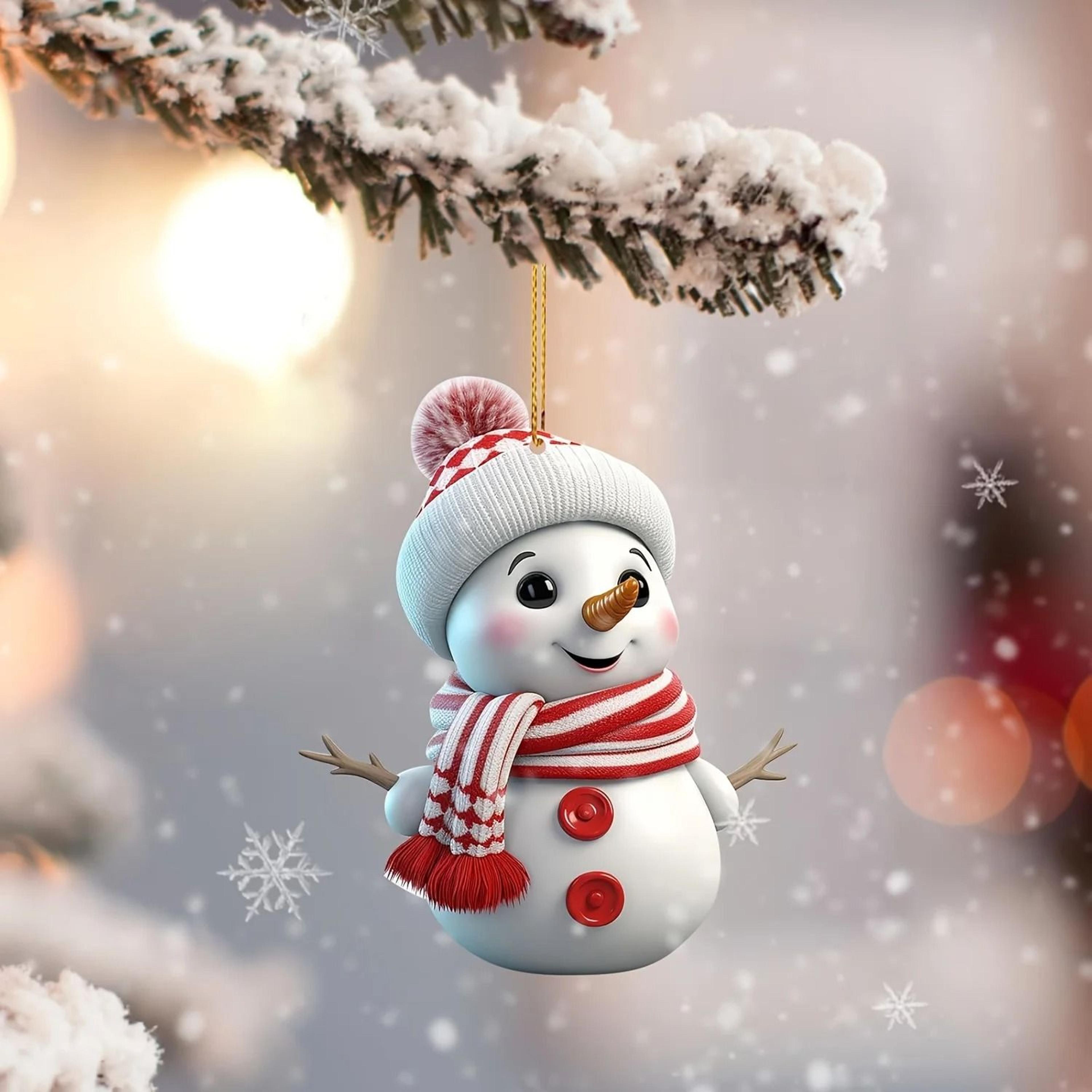 charming acrylic snowman ornaments for festive christmas trees gifts and displays