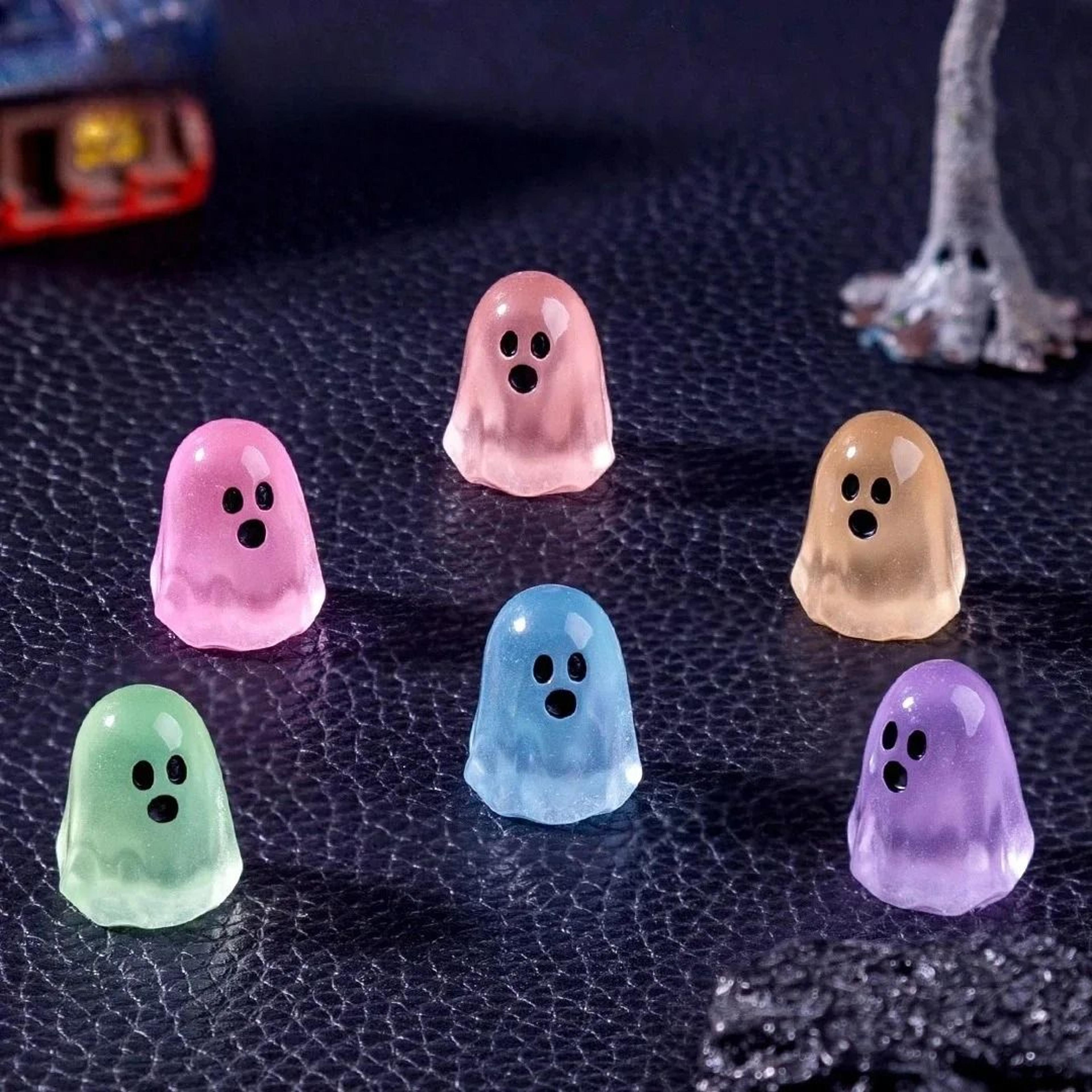 glowing mini ghost figures for halloween crafts gardens parties and displays