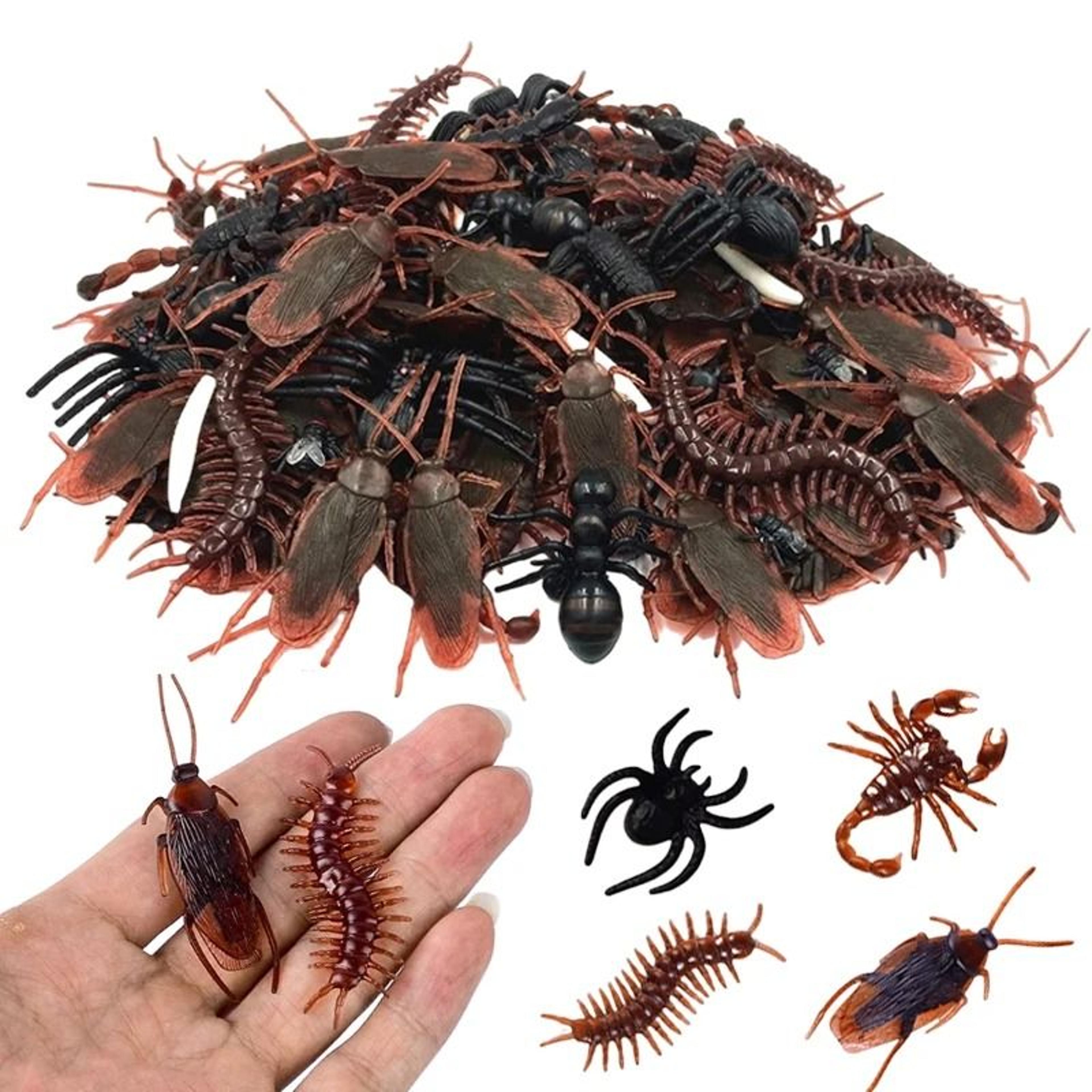 realistic halloween fake bug prank toy set
