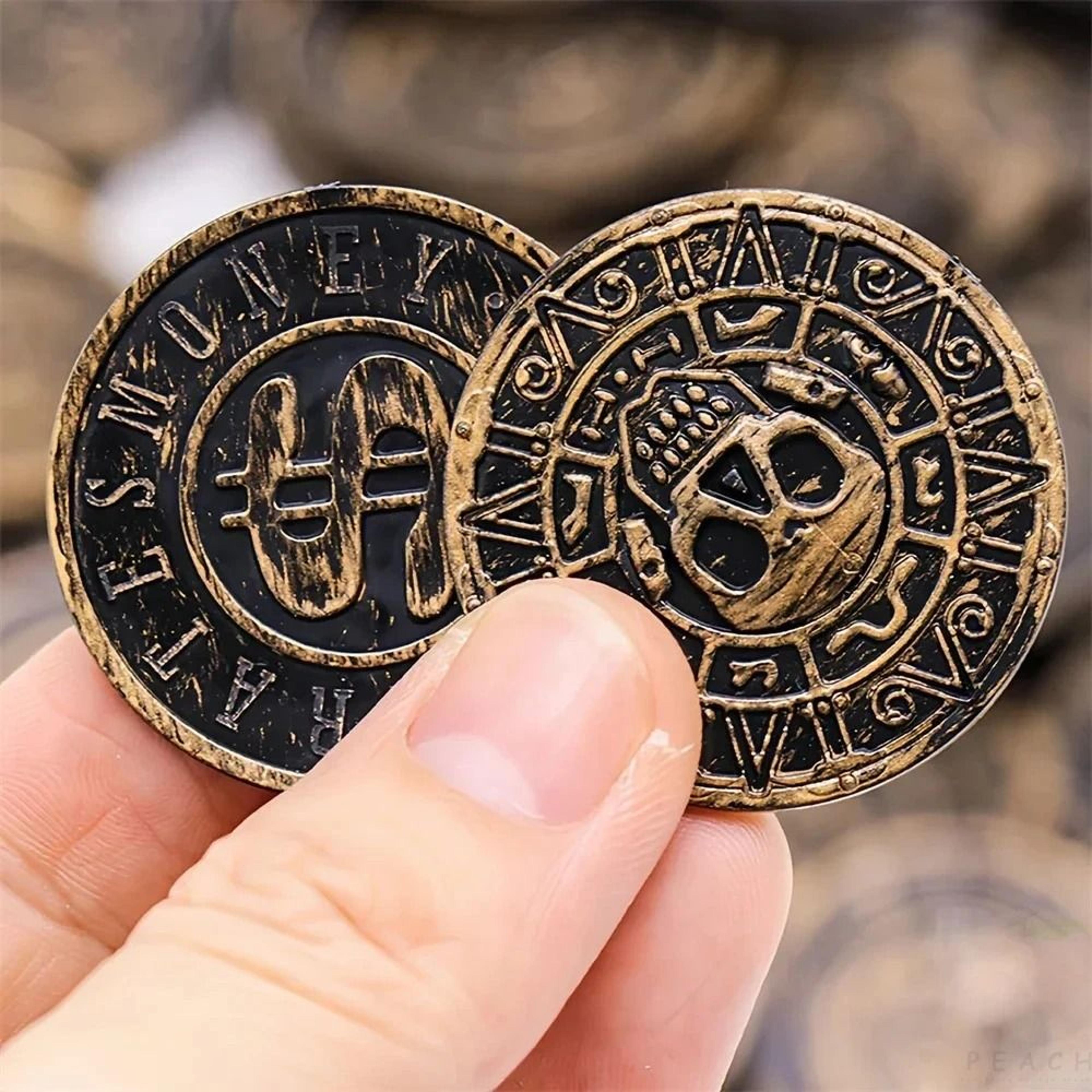 retro pirate treasure coins for party favors and games
