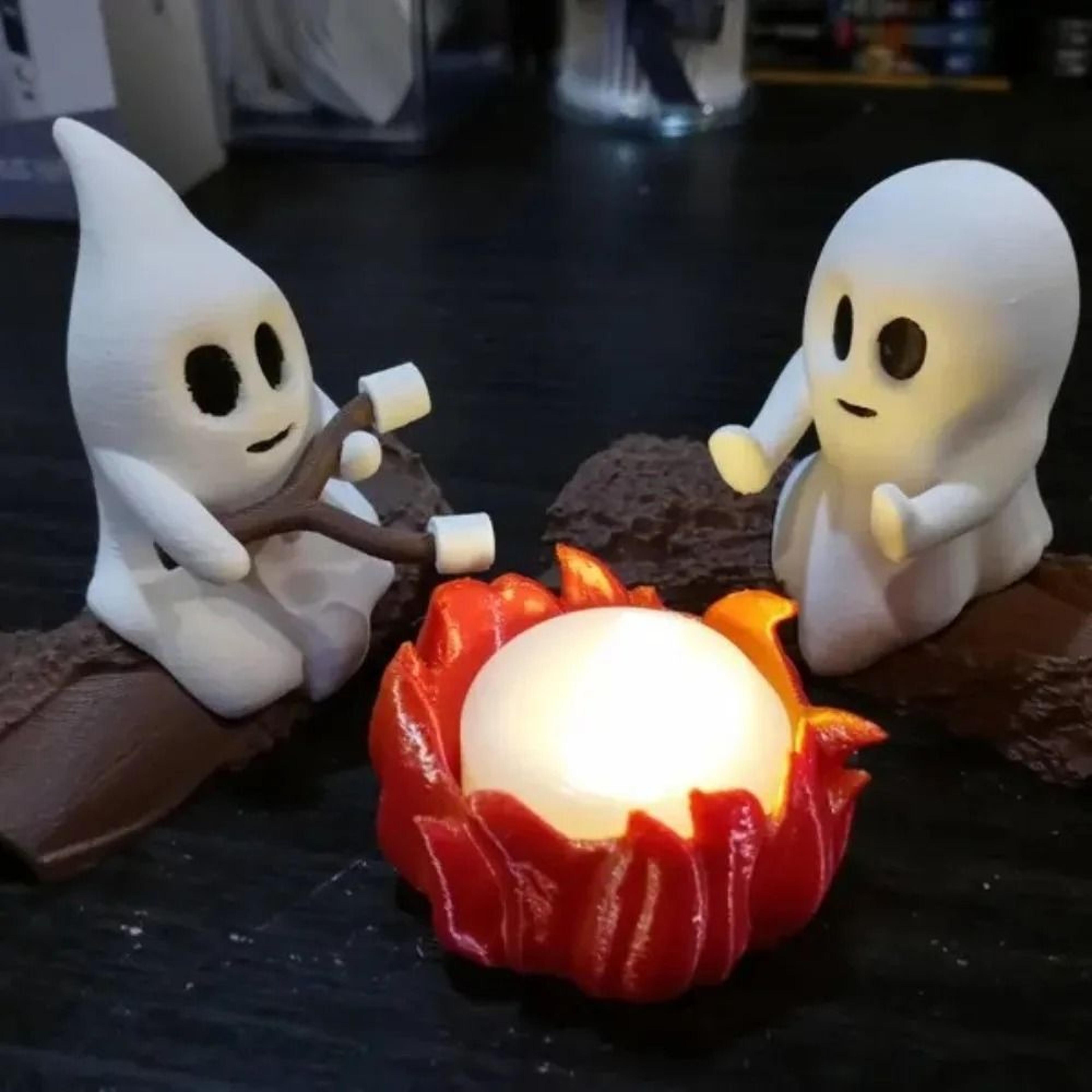 spooky ghost campfire halloween yard decoration