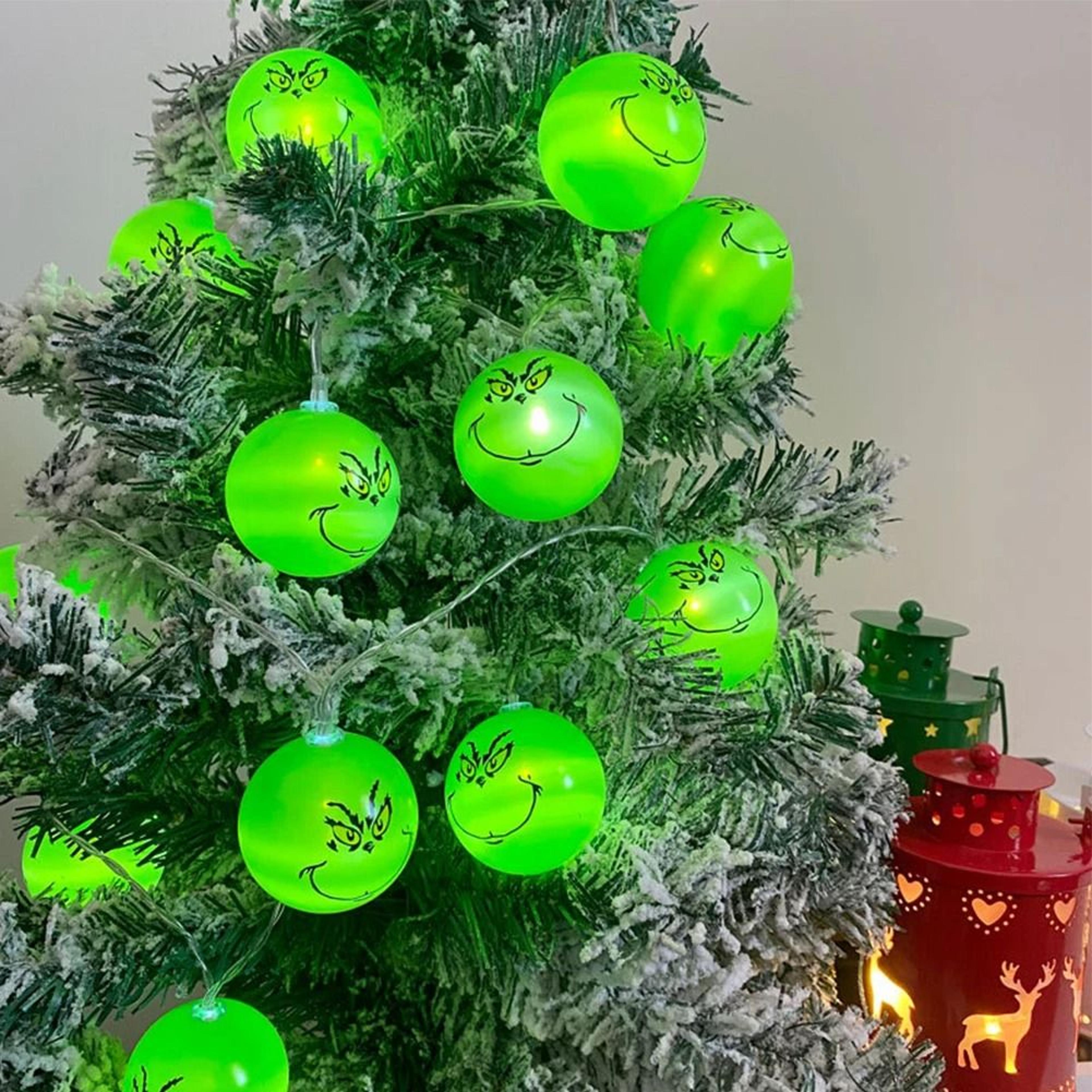 funny green ball halloween string lights