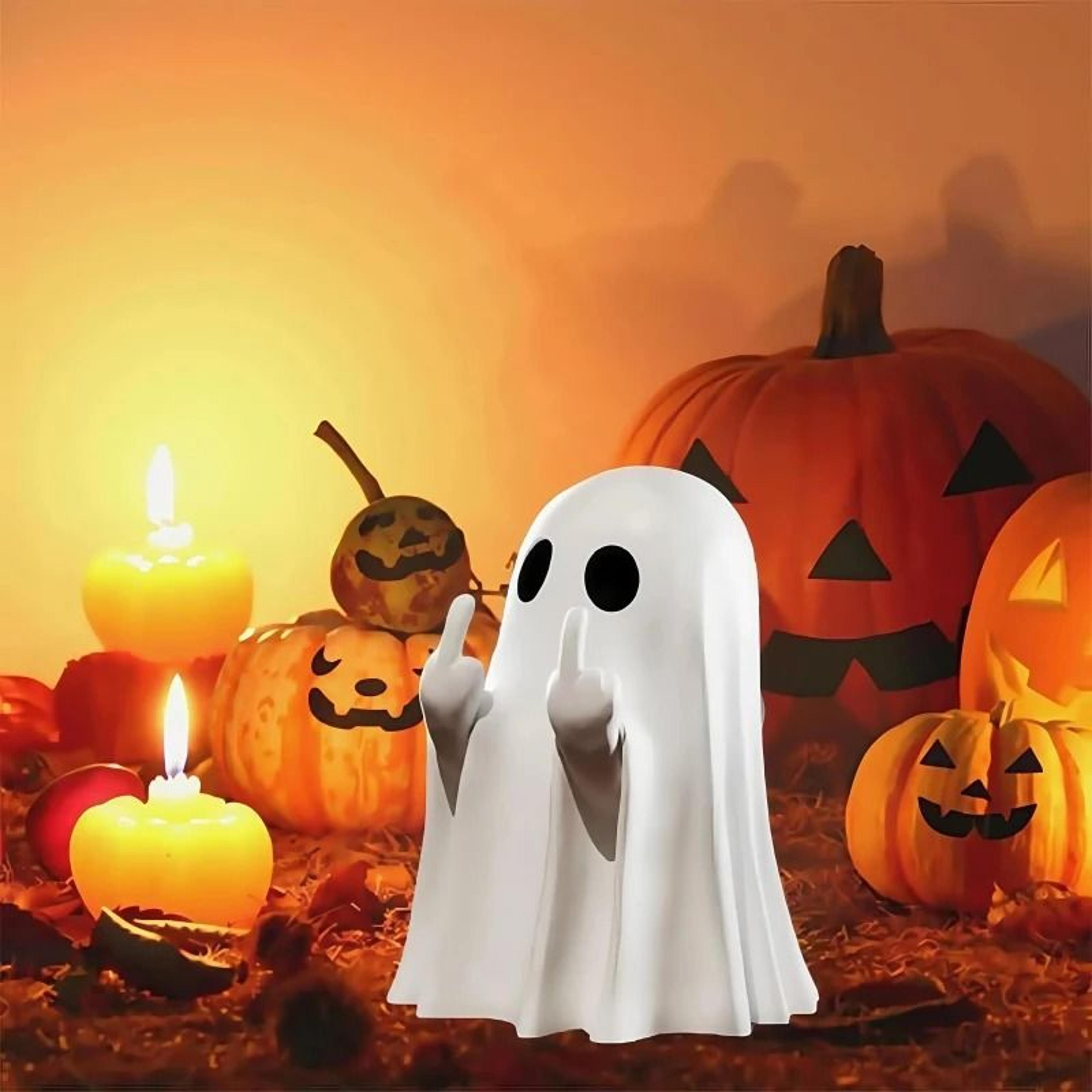 cheeky ghost halloween tabletop statue