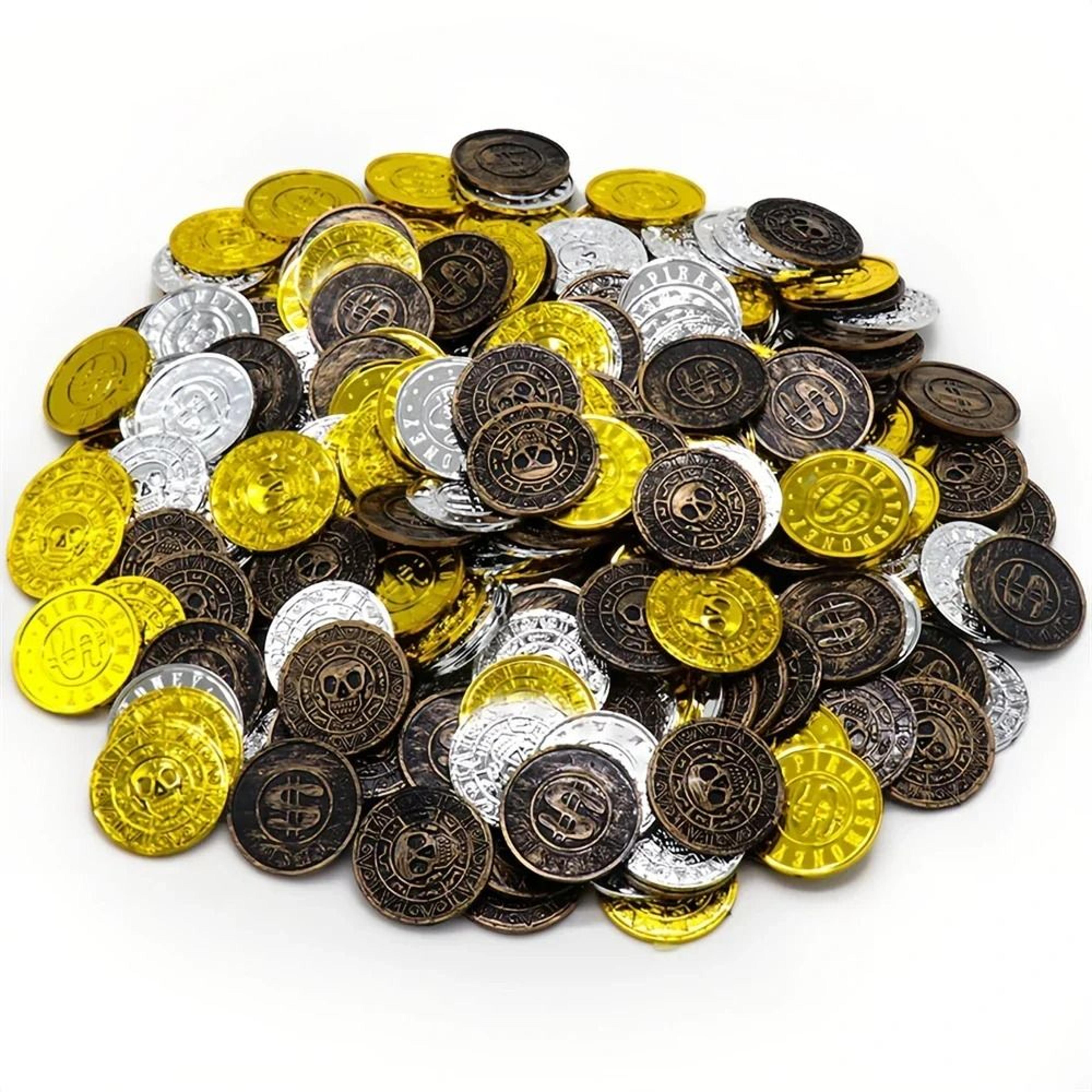 vintage pirate treasure coins for parties and games