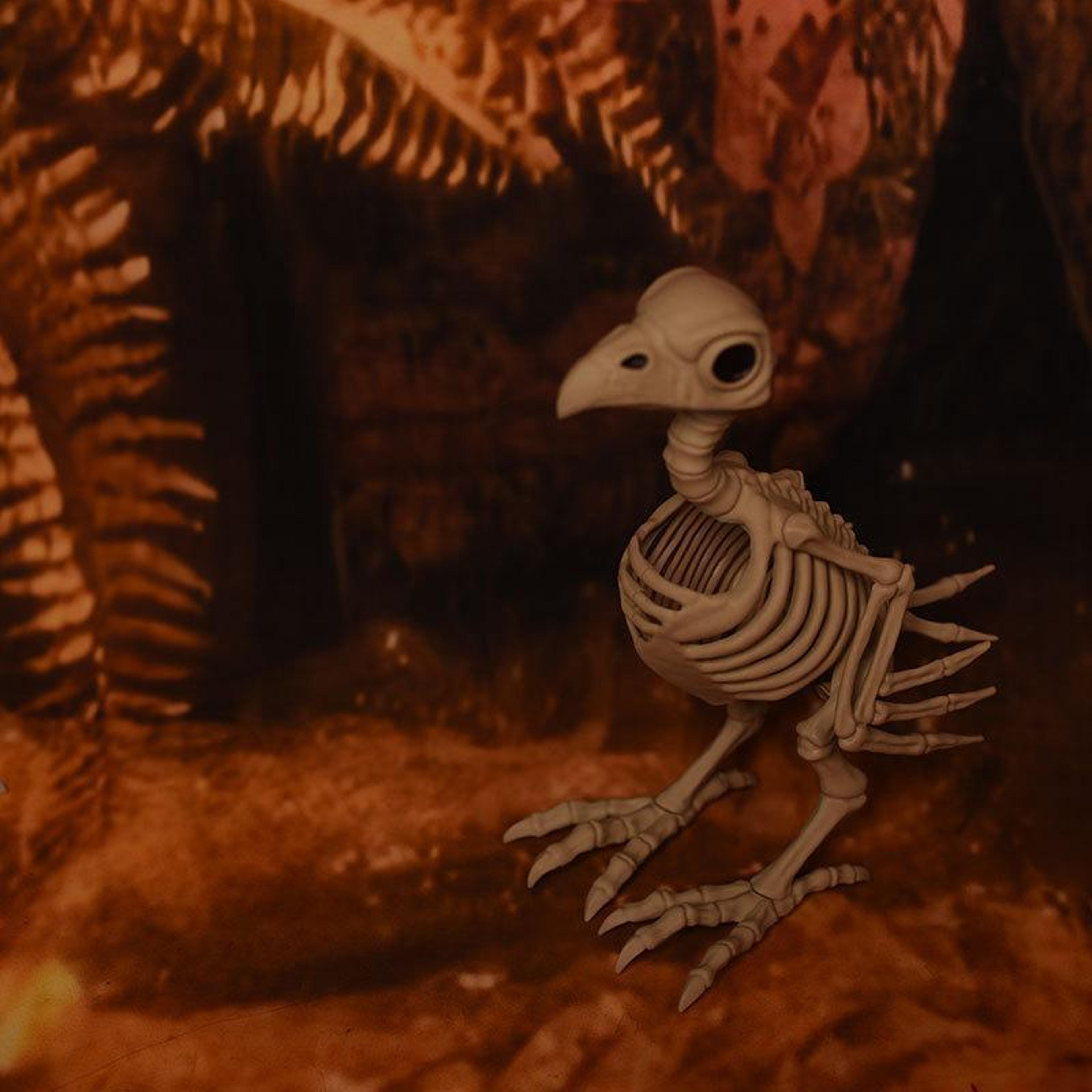 realistic skeleton wolf halloween animal prop