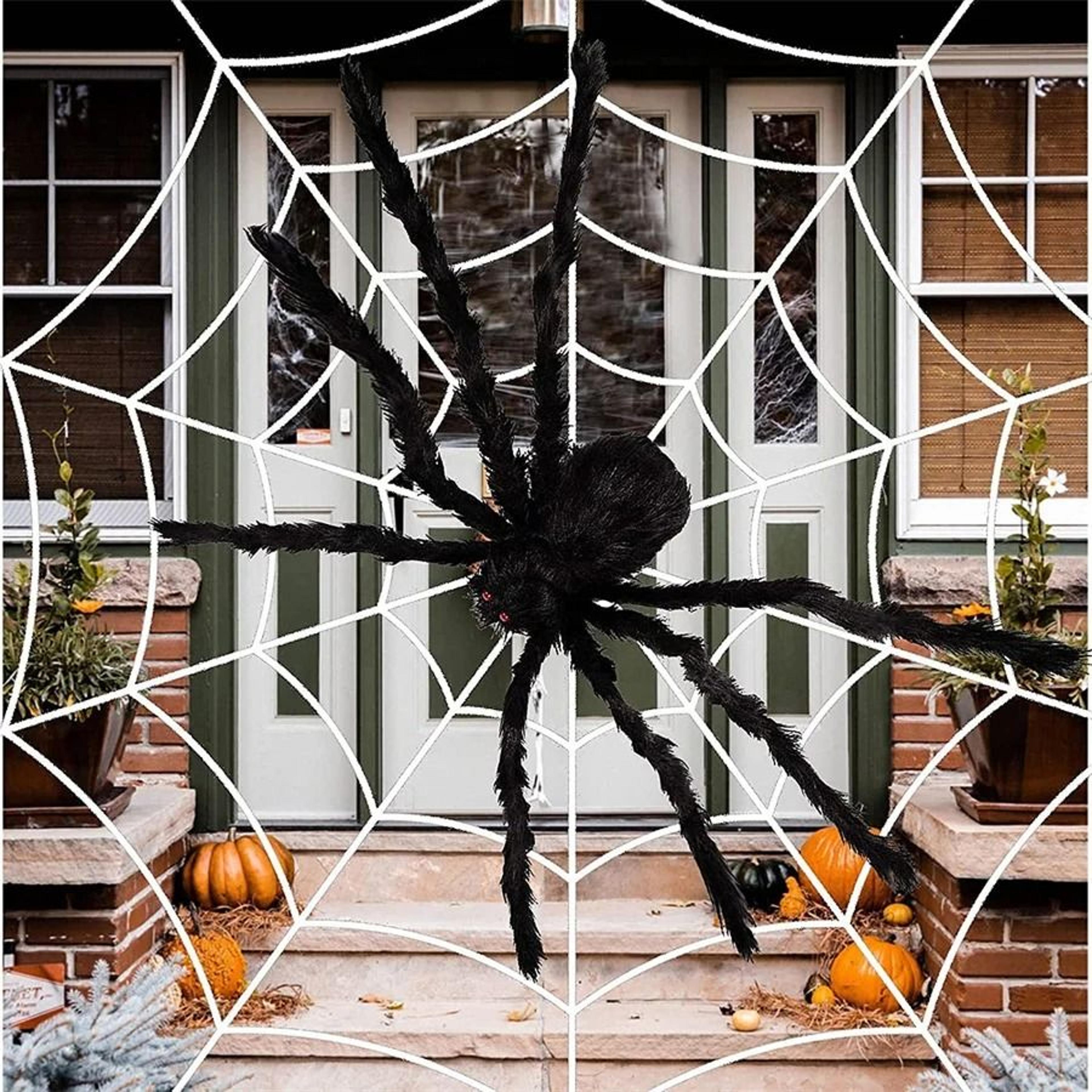 giant black spider halloween decoration