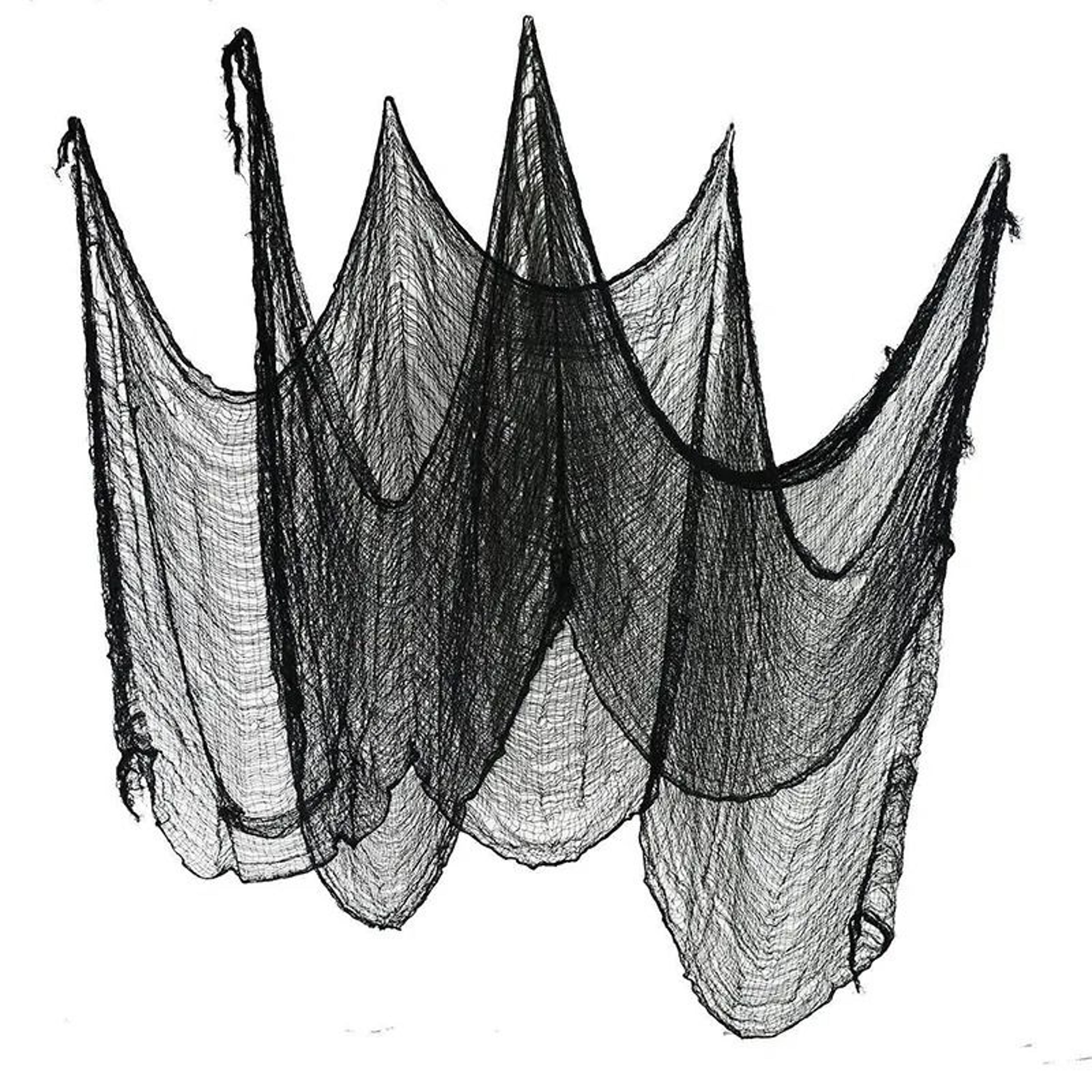 black creepy cloth halloween gauze decor