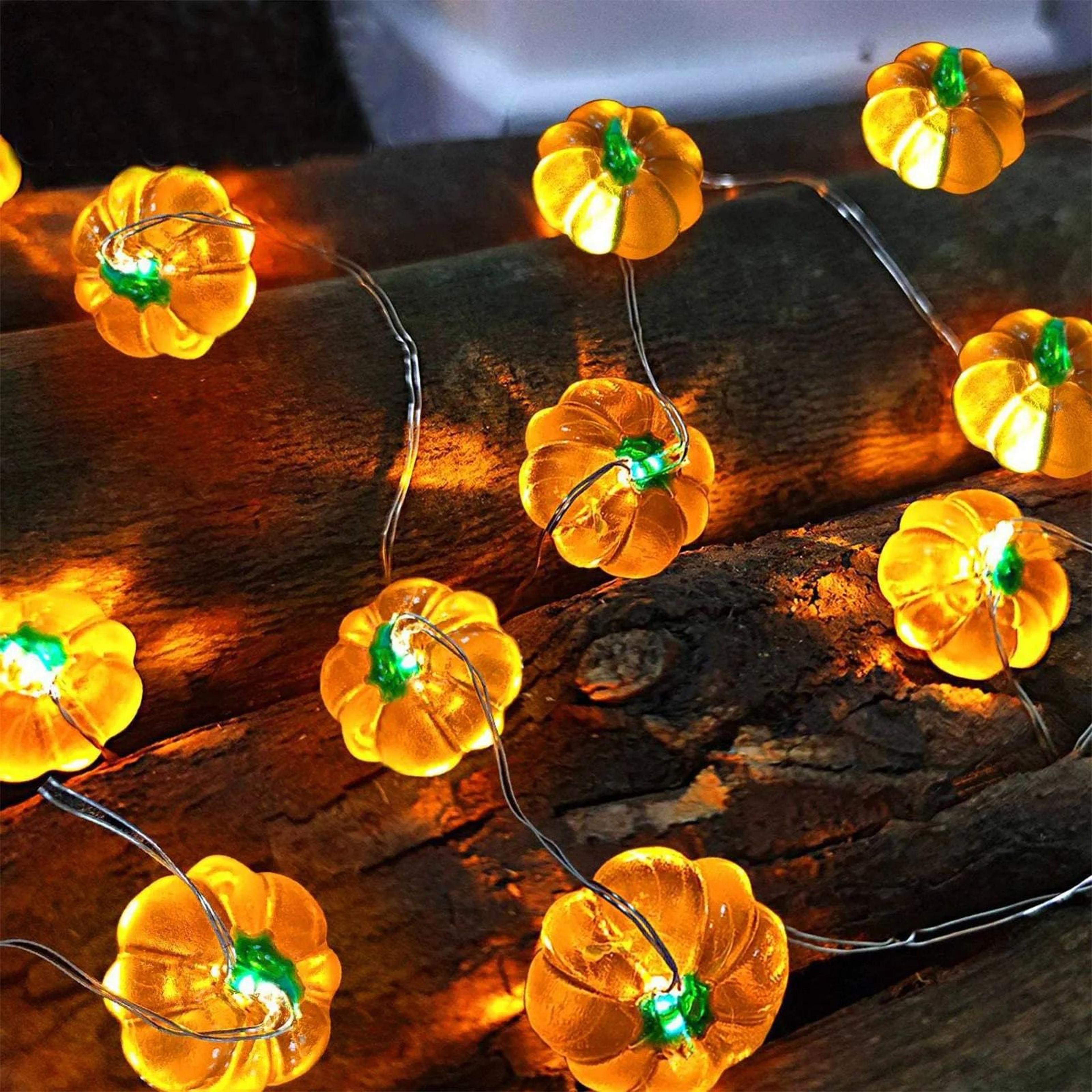 pumpkin eyeball halloween string lights