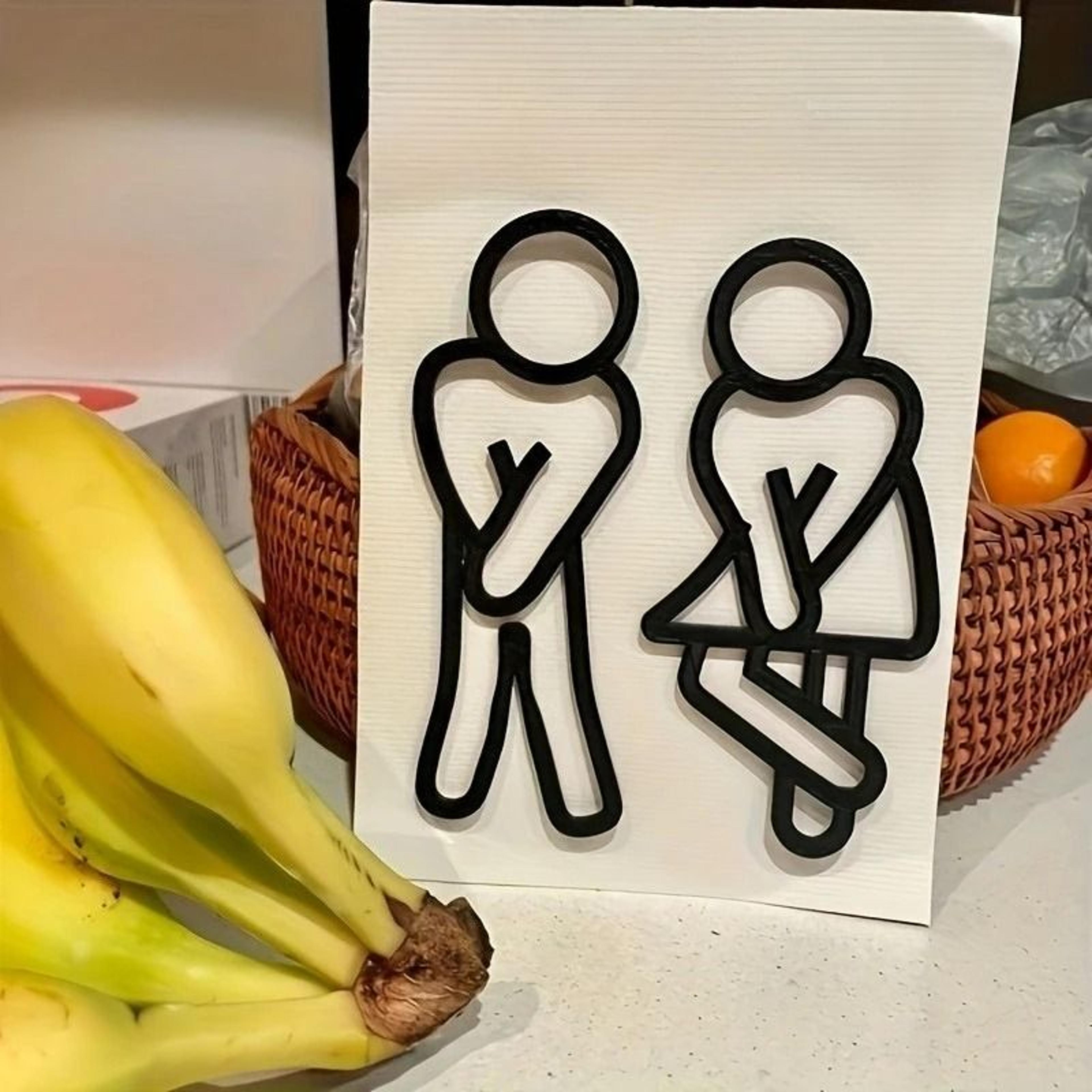 funny men and women restroom door sign