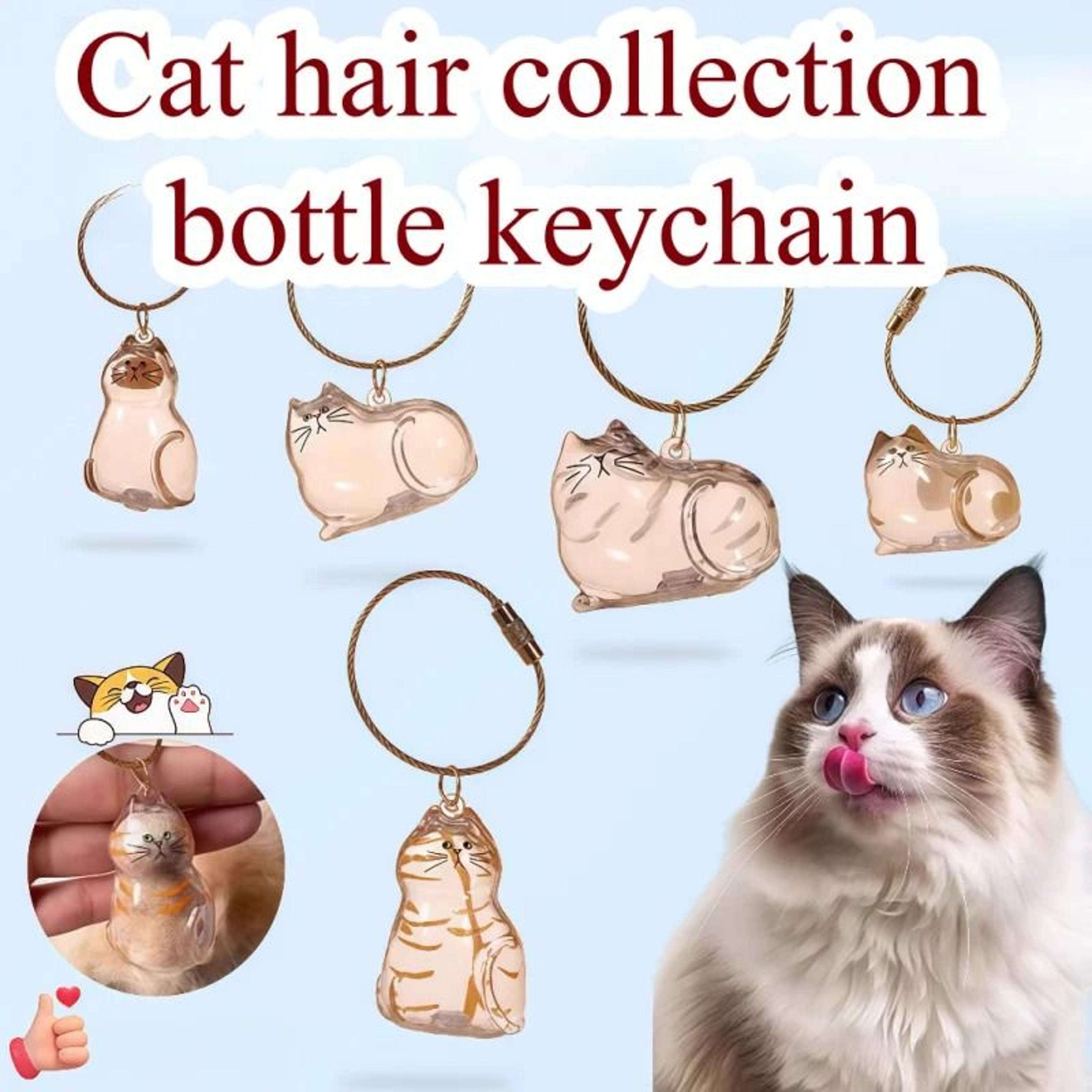 transparent pet hair memorial keychain