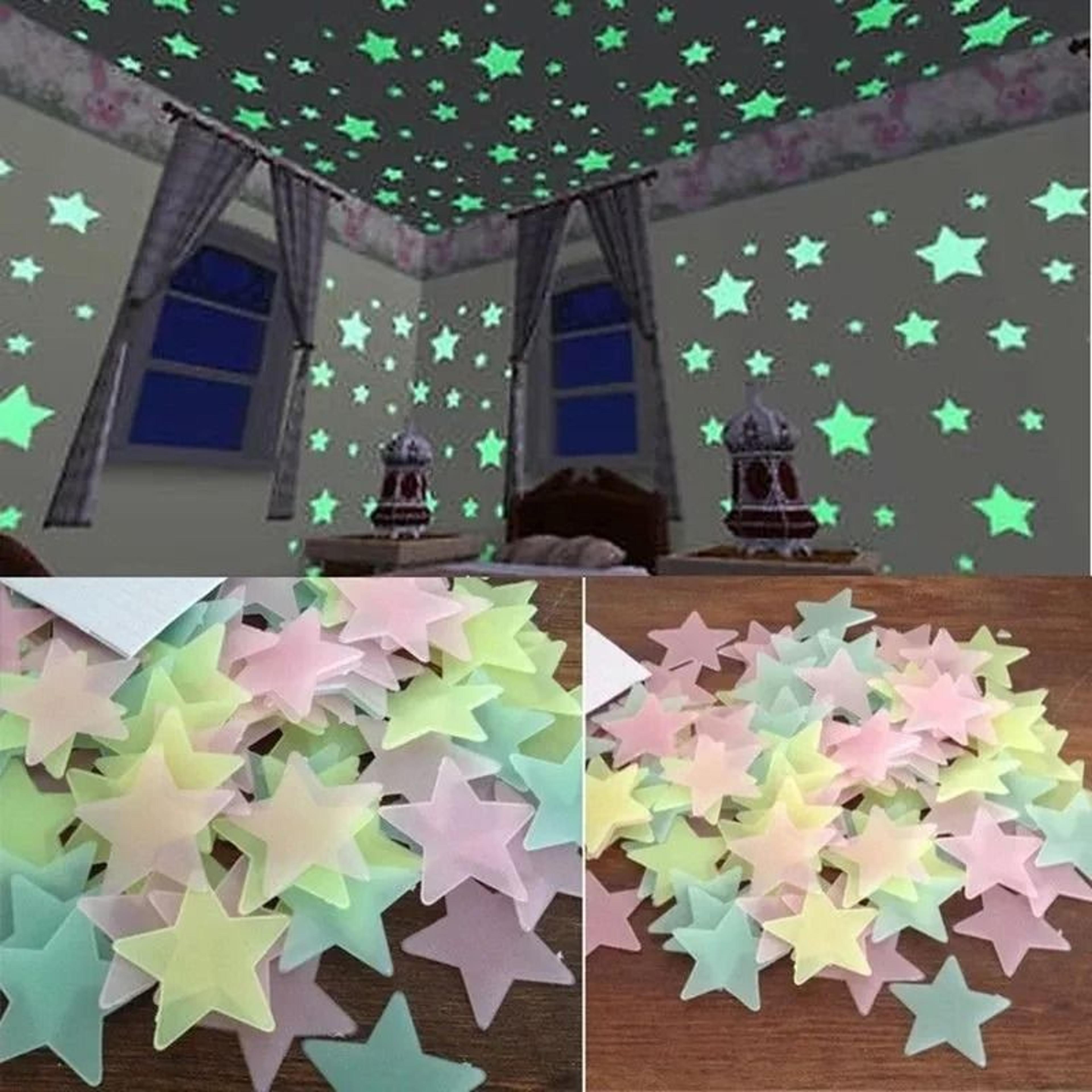 glow in the dark star ceiling stickers for kids bedroom and nursery decor