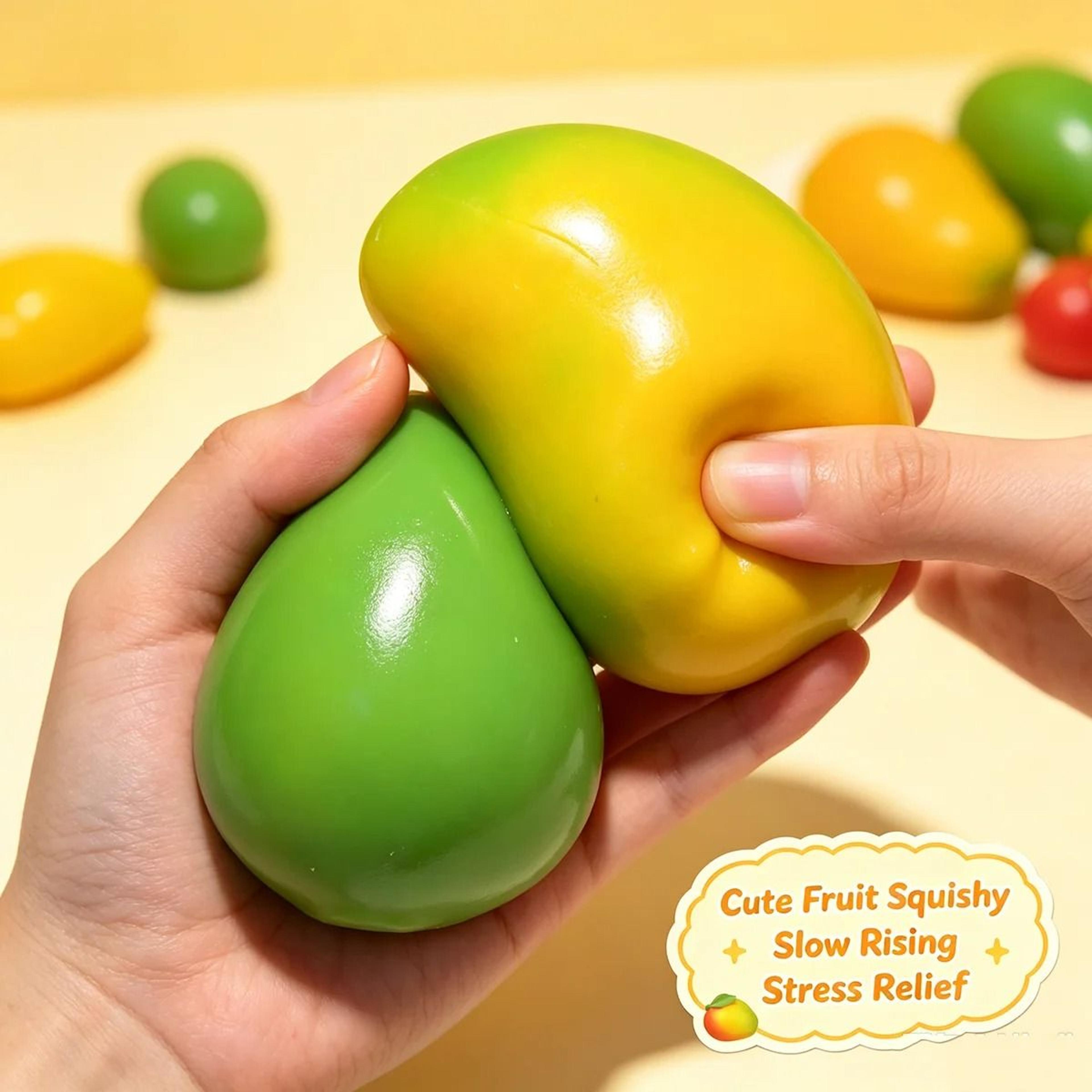 color changing mango squishy sensory stress ball toy for kids adults party favors