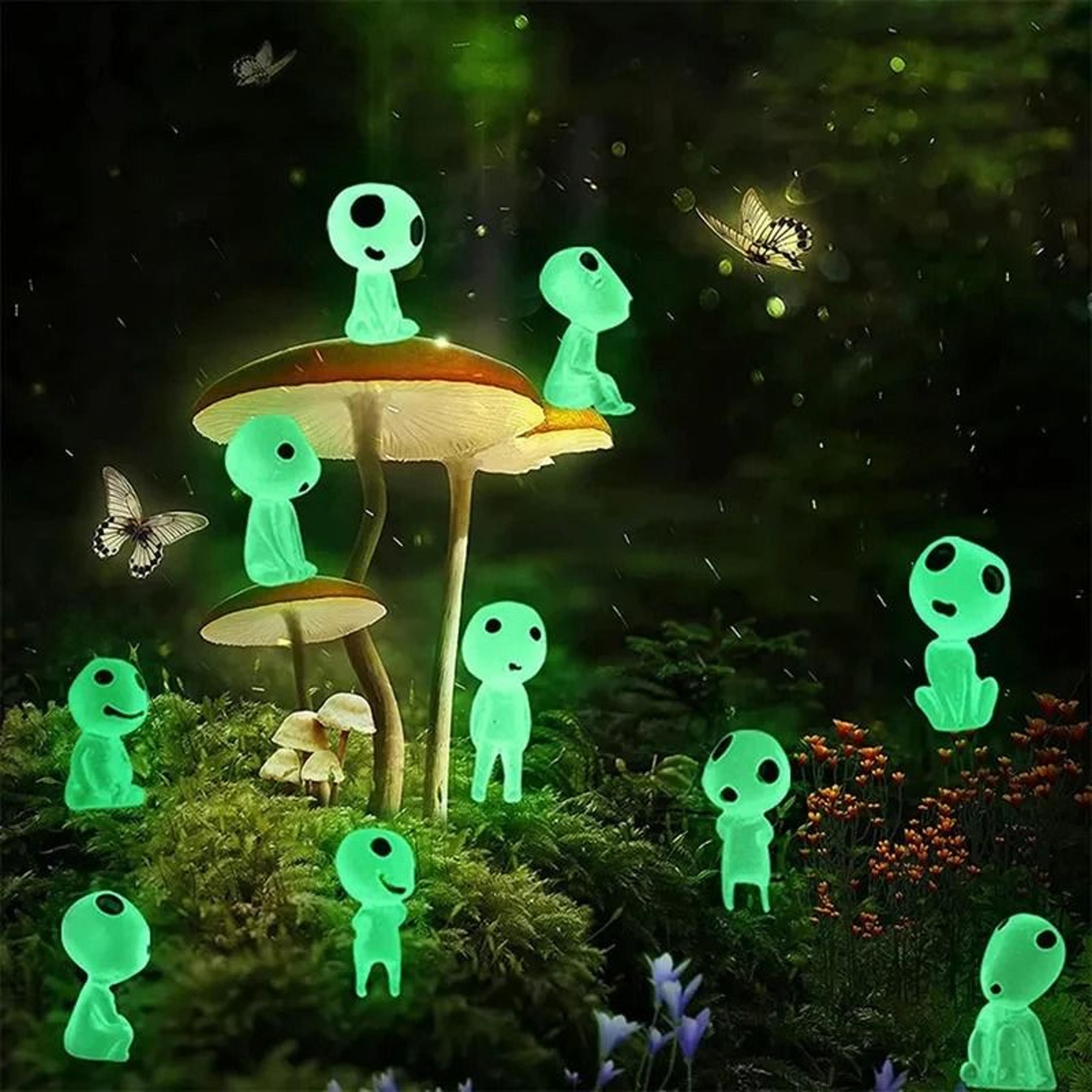 glow in the dark mini ghost fairy garden decorations for outdoor micro landscapes
