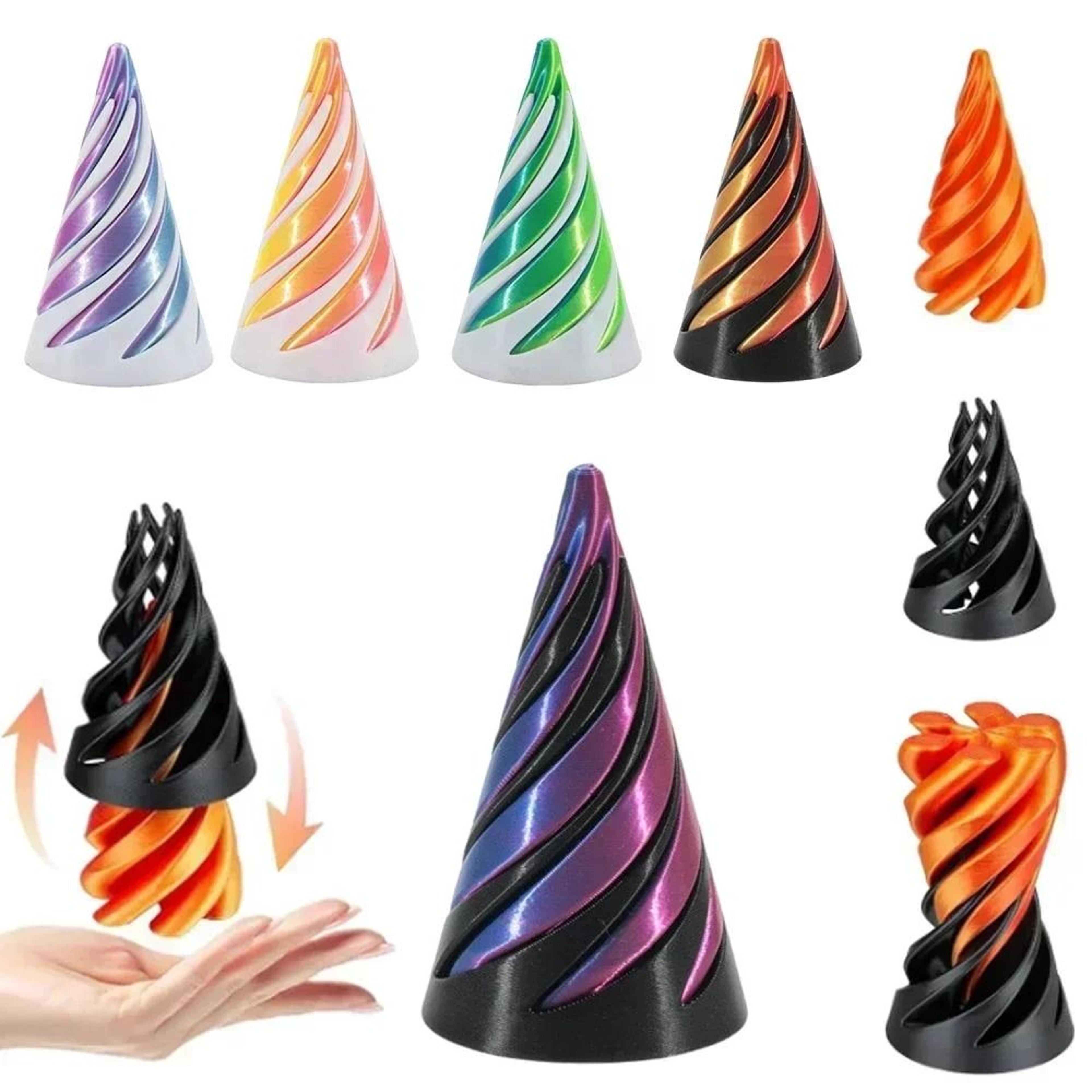 mesmerizing 3d printed helix screw rotating fidget toy for stress relief desk decor