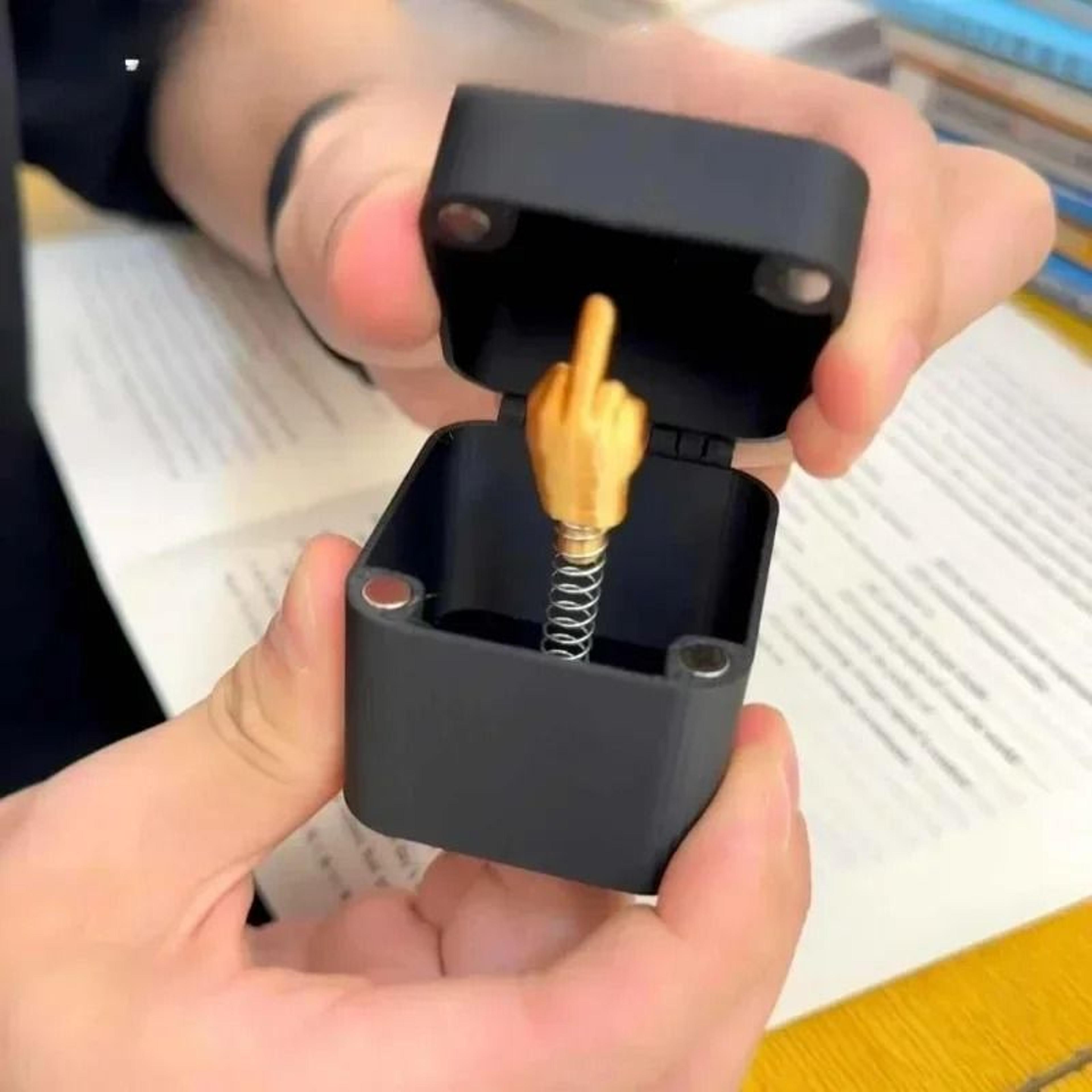 pop up middle finger prank gift box for office desk and adult parties