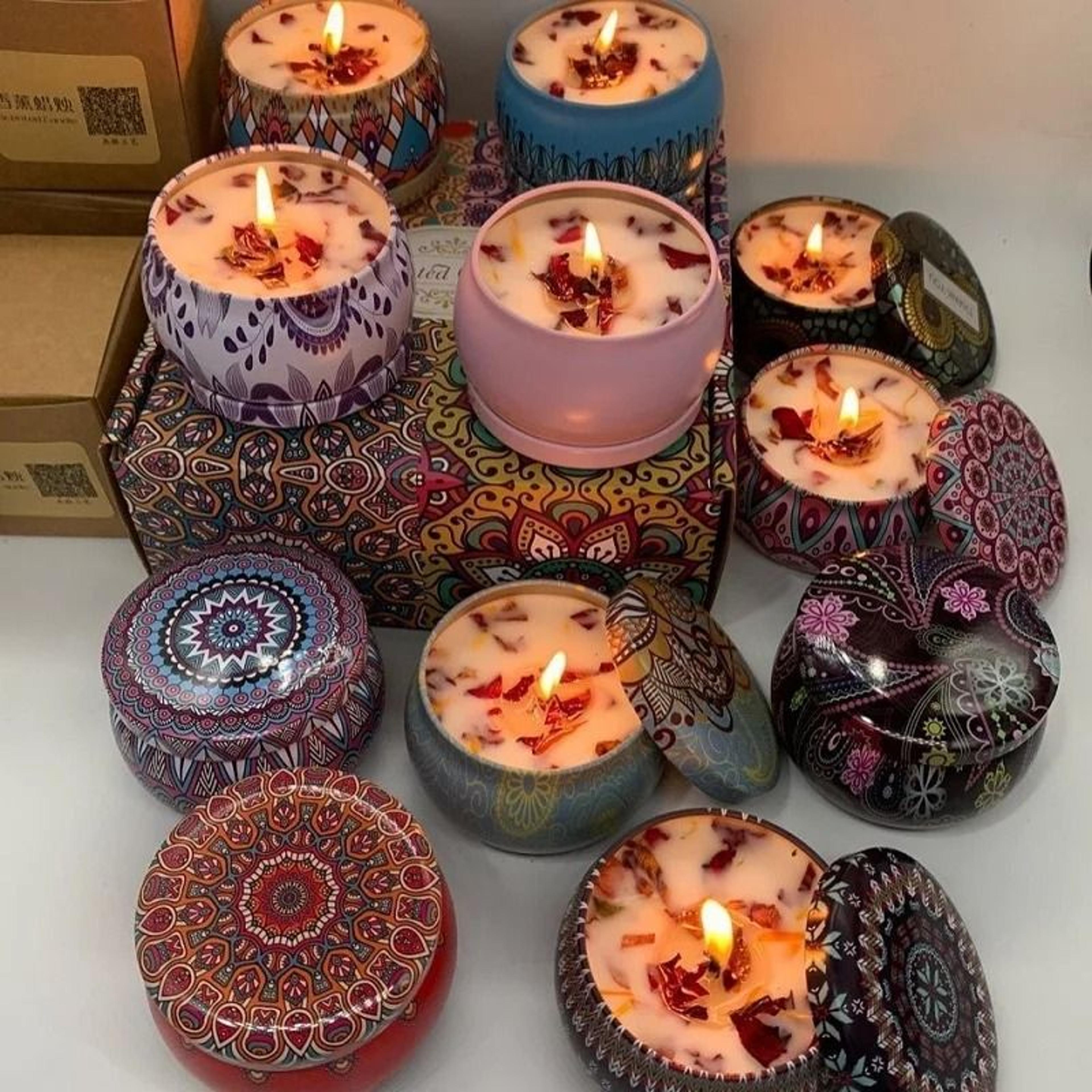 vintage floral soy wax scented candle jars for weddings birthdays and relaxing homes