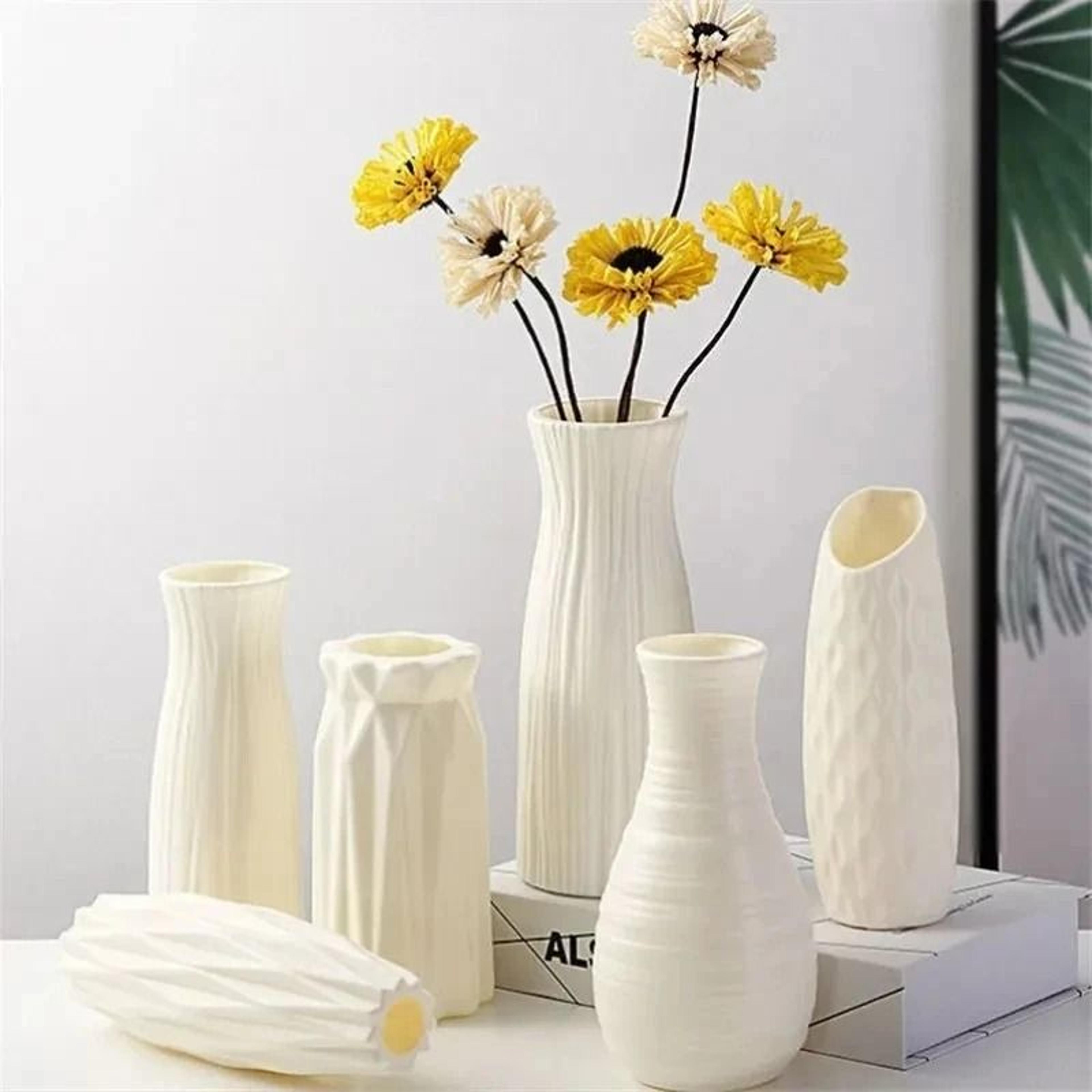minimalist nordic plastic flower vase for living rooms desks shelves and modern decor