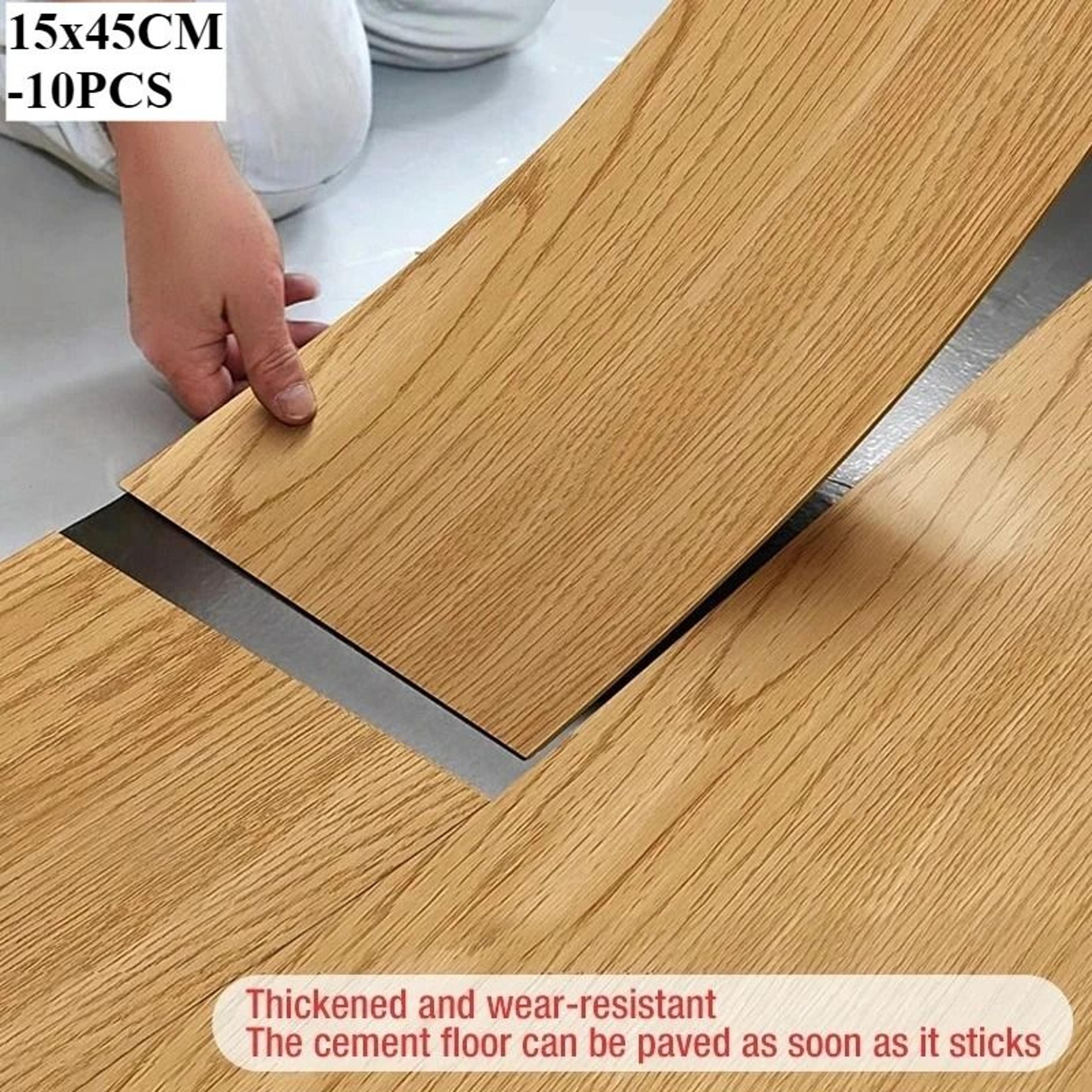 waterproof wood grain peel and stick floor tiles for easy makeovers