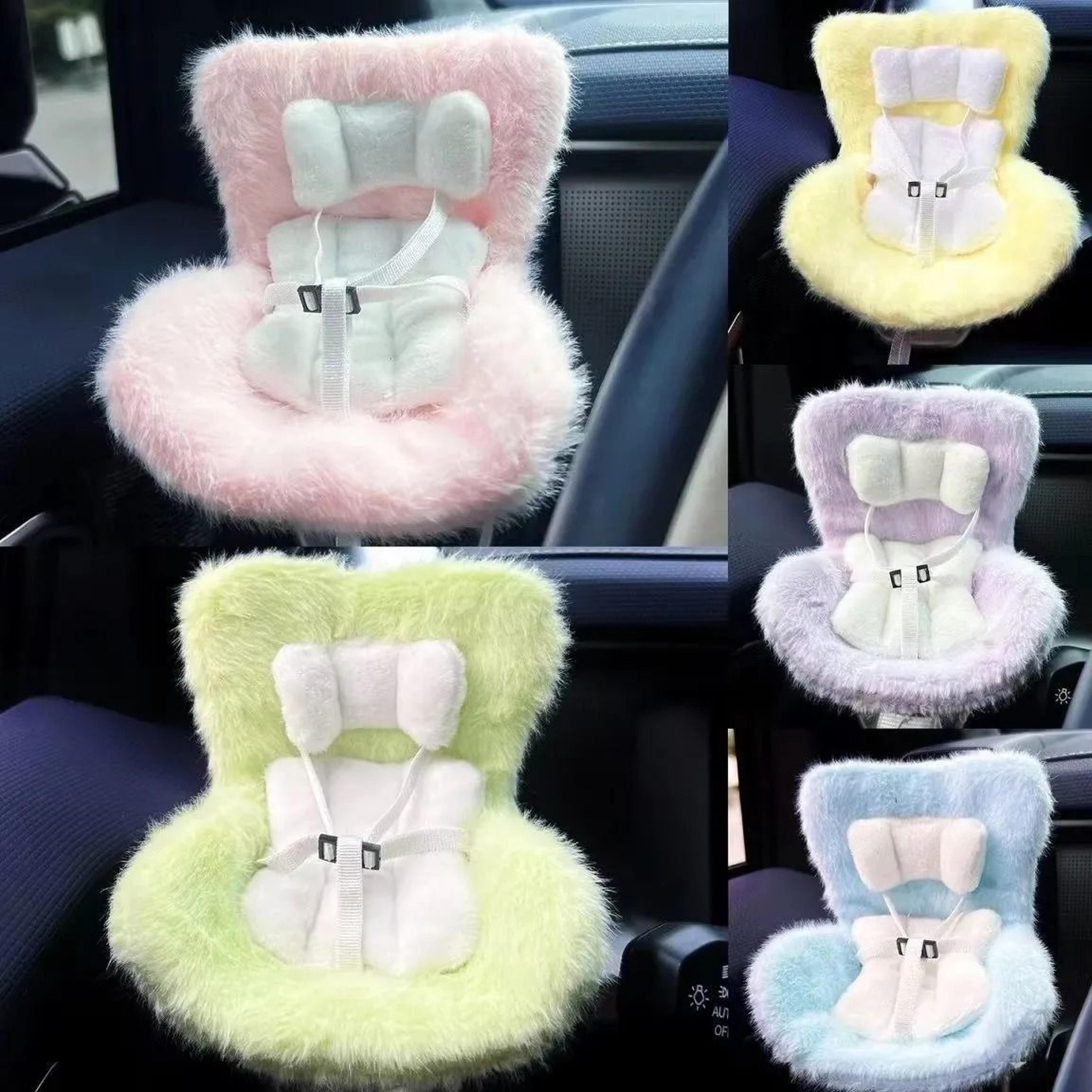 cute doll car seat display for air vent and desktop styling