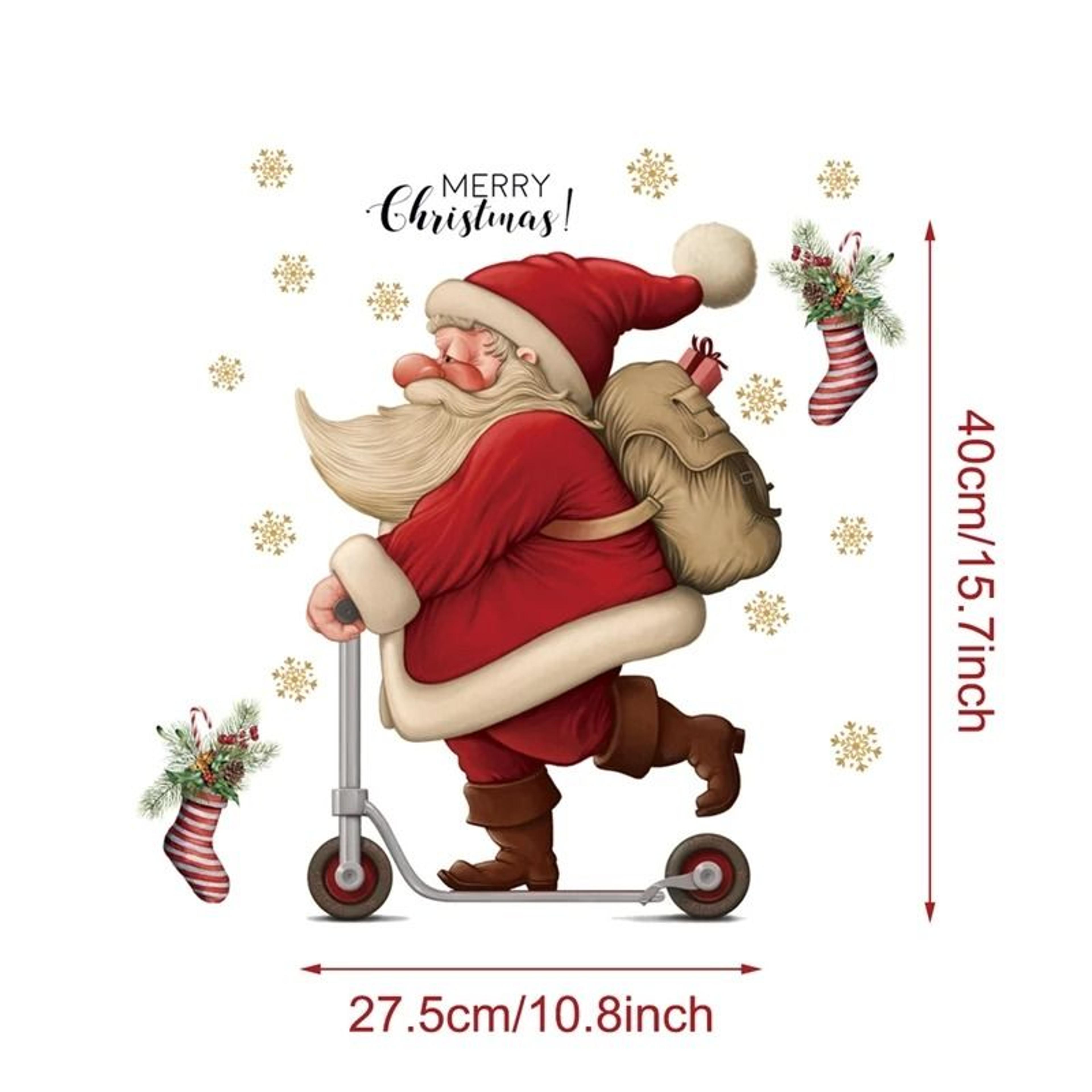 festive christmas window stickers for easy holiday home and room decorating