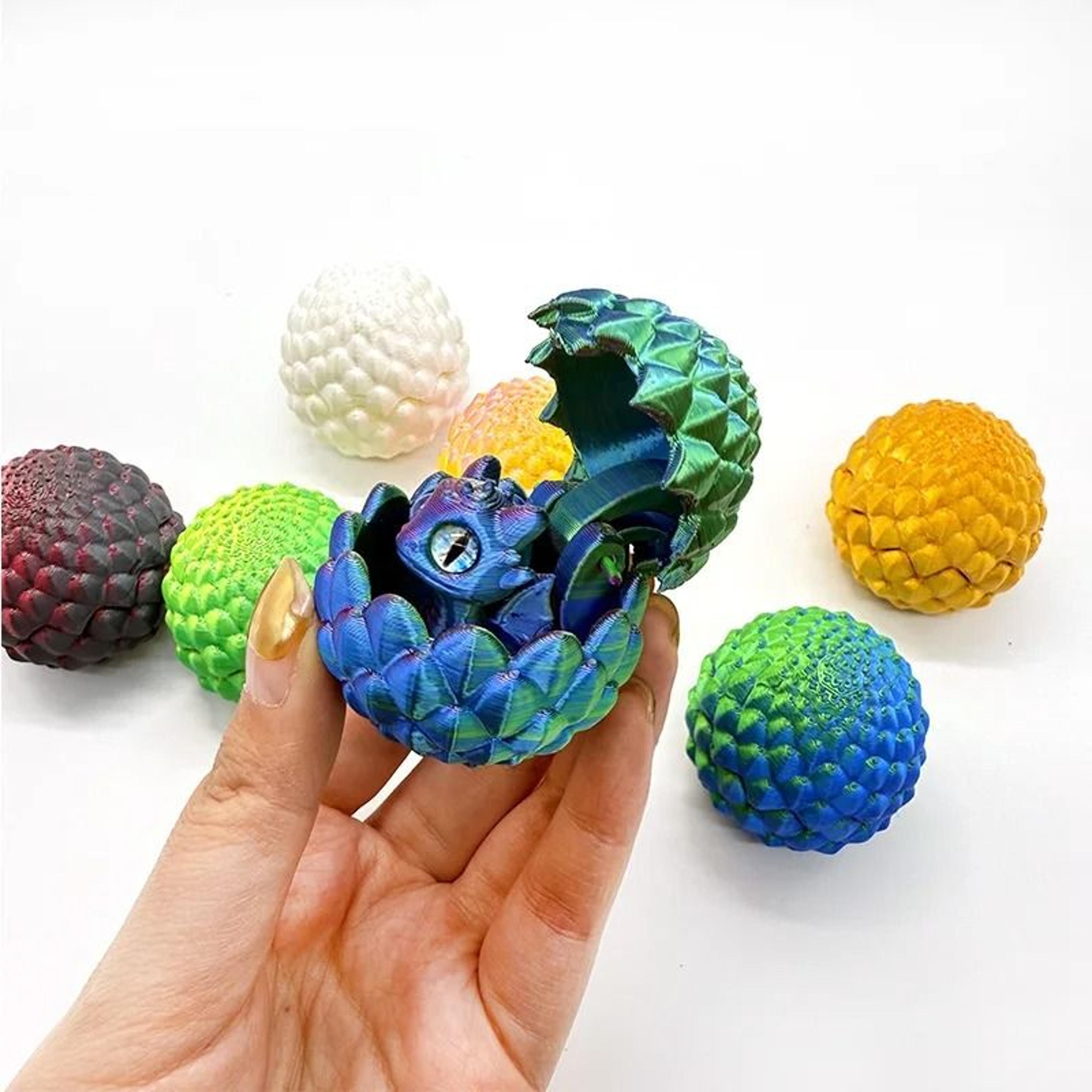 enchanting 3d printed hatching dragon egg figurine for fantasy desk decor