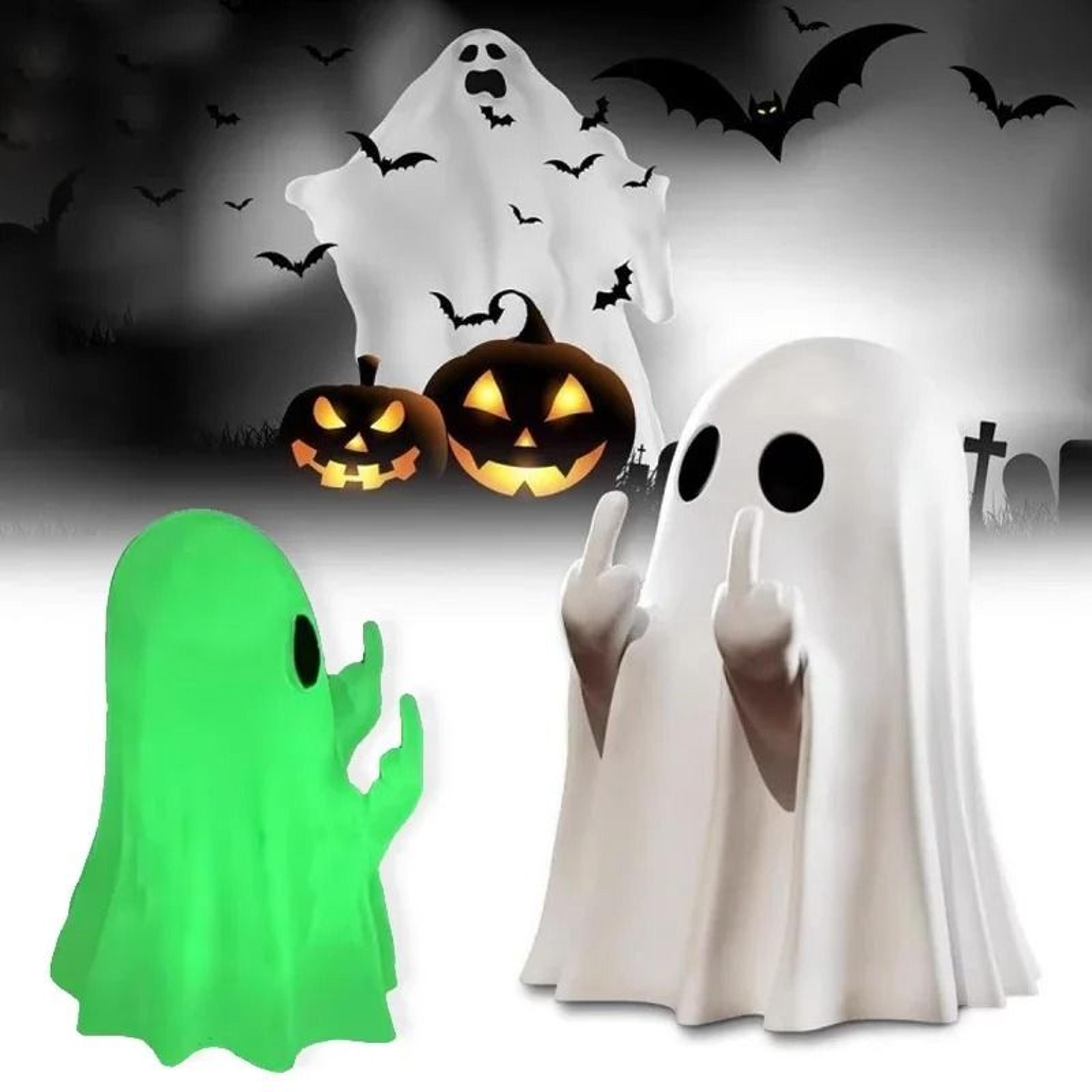 glowing middle finger ghost figurine for funny halloween car decor displays