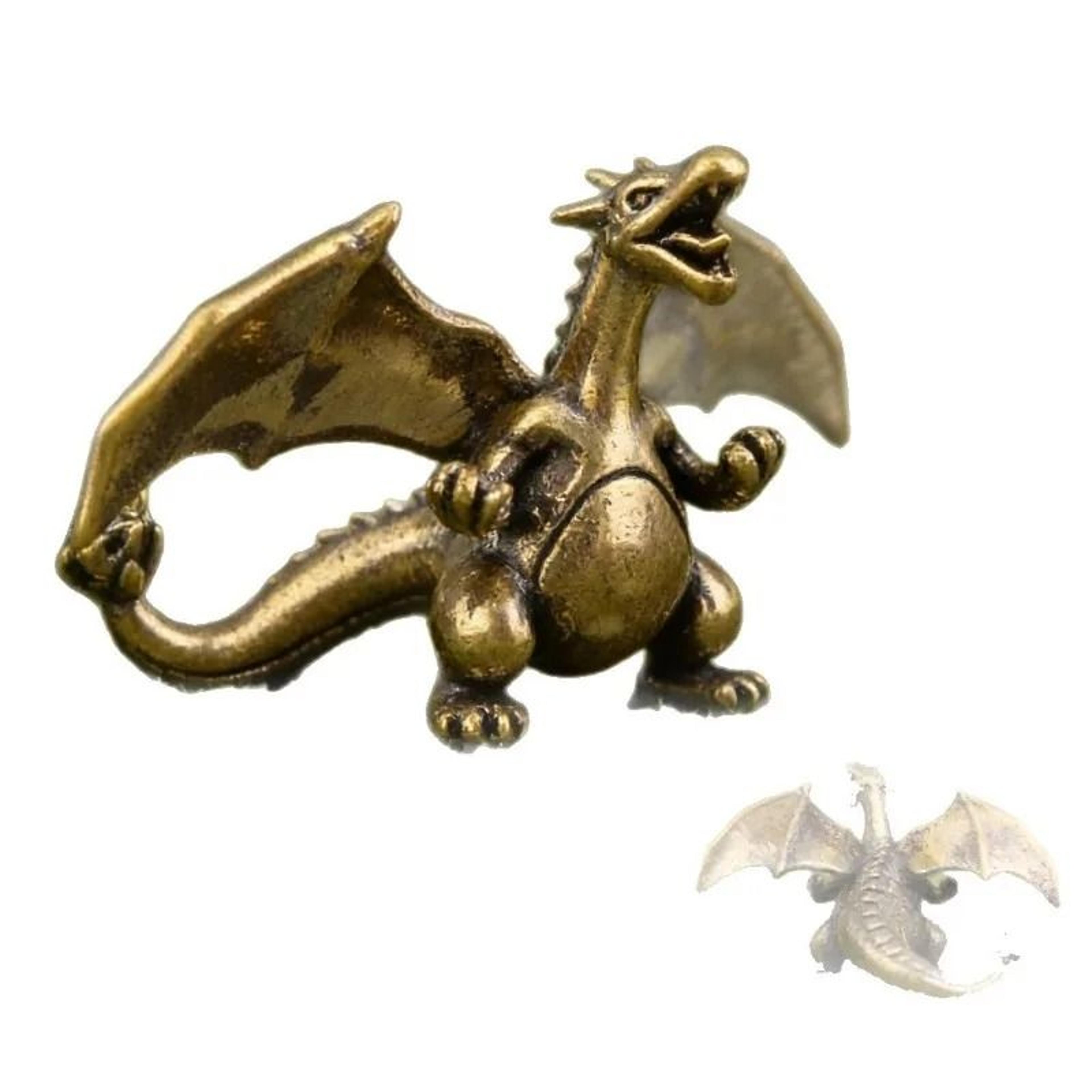 powerful vintage flying dragon statue for legendary desktop display and decor