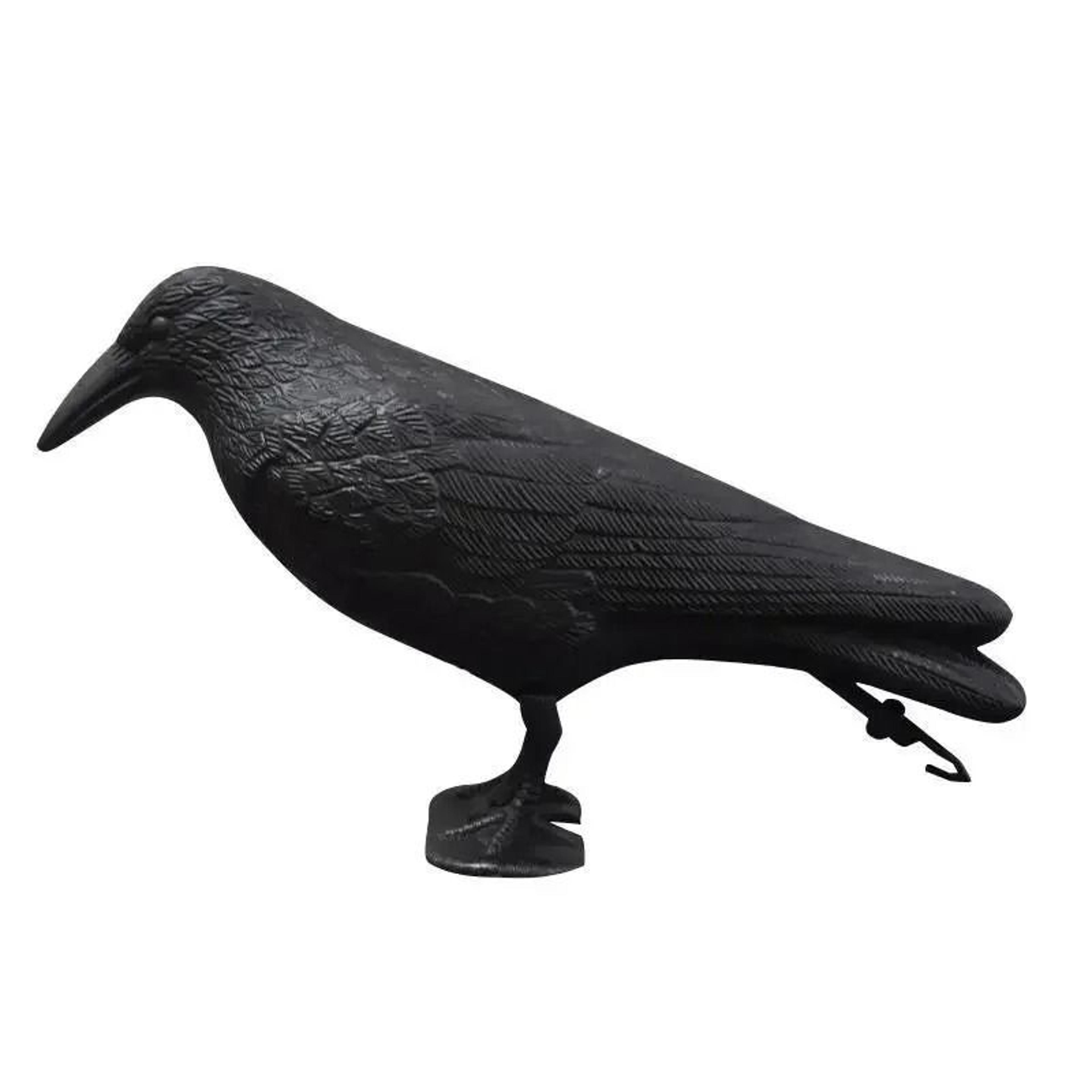 realistic black crow decoy for humane garden bird deterrent decor protection
