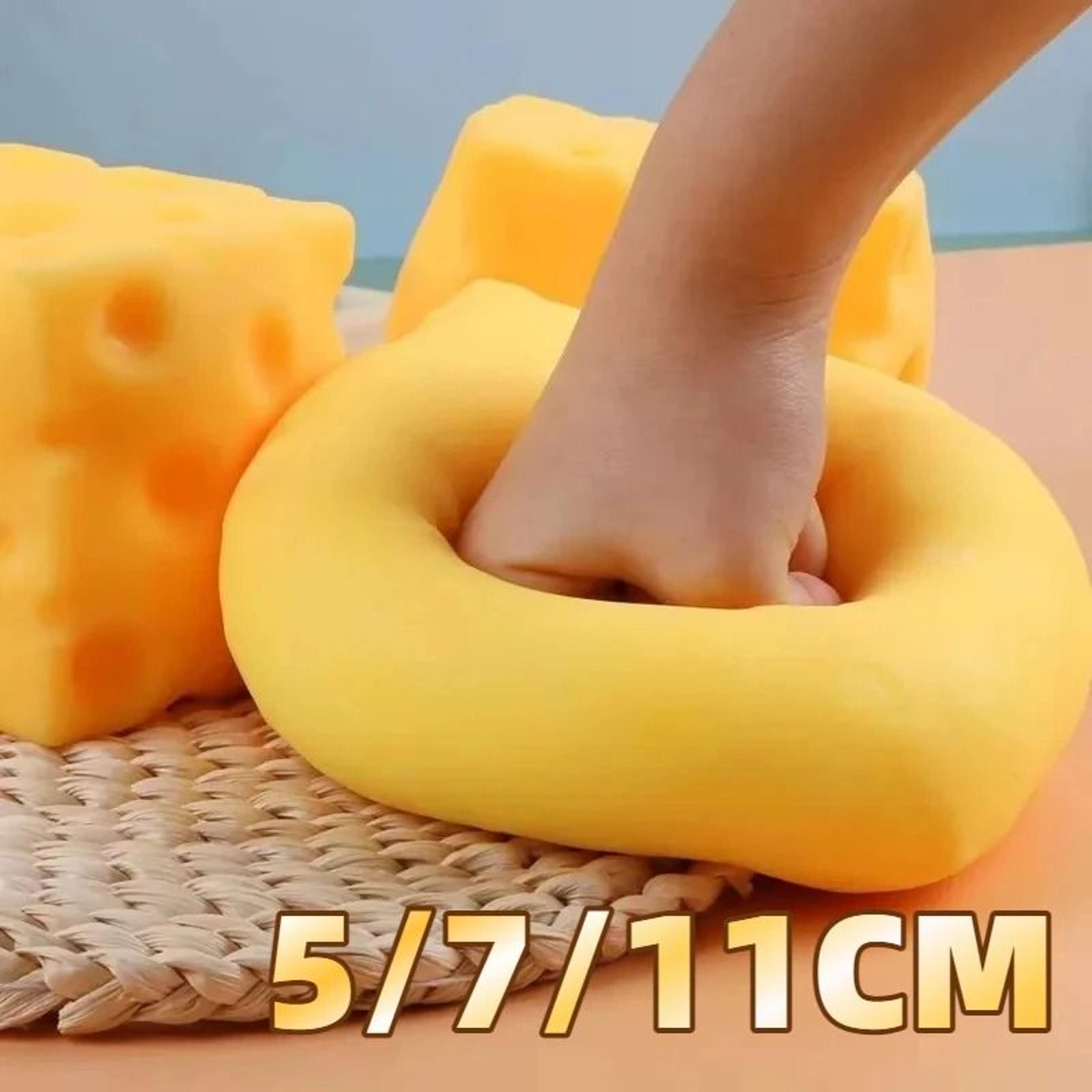 giant cheese squishy toy brings satisfying stress relief anywhere you go