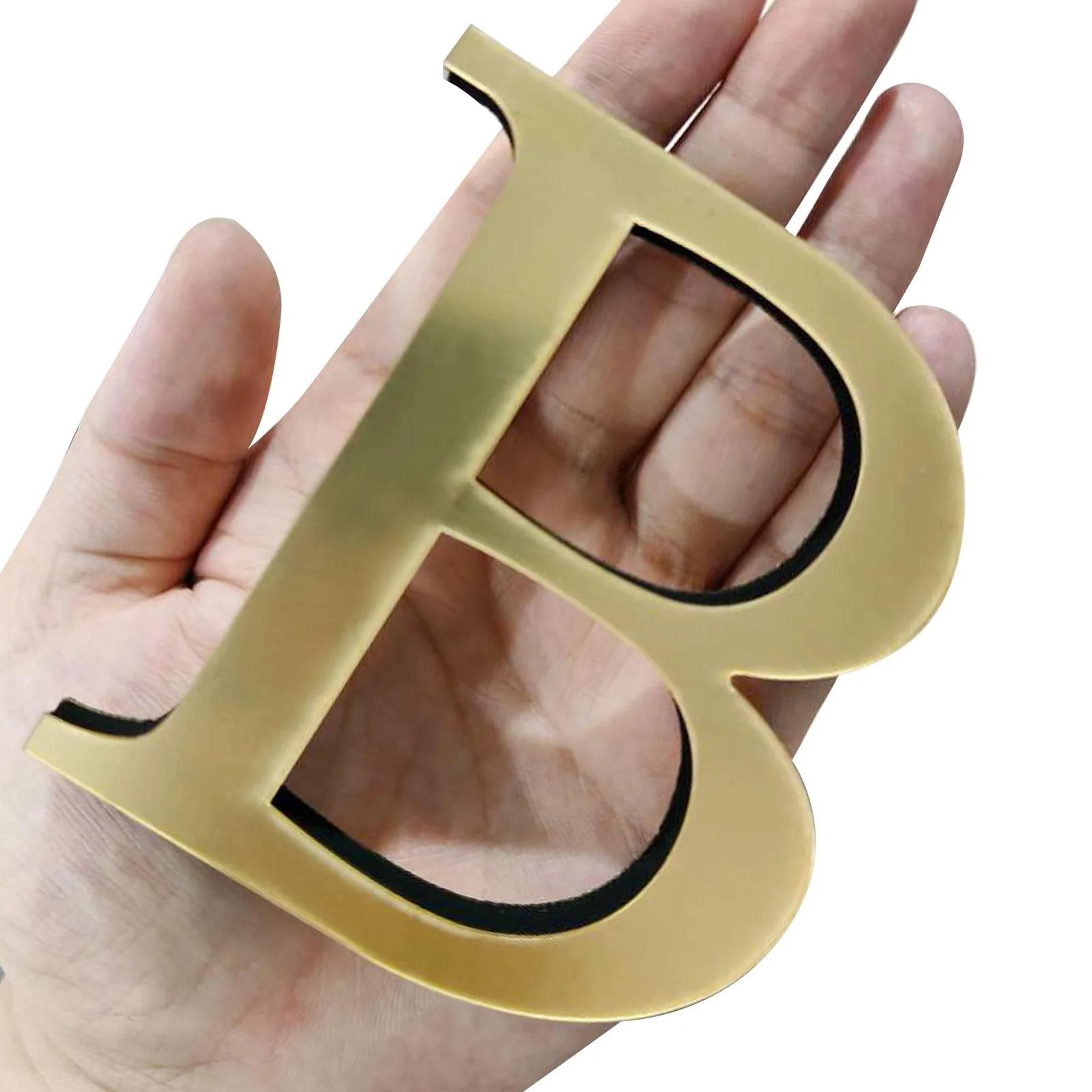 light gold acrylic mirror letters for stylish personalized wall decor display