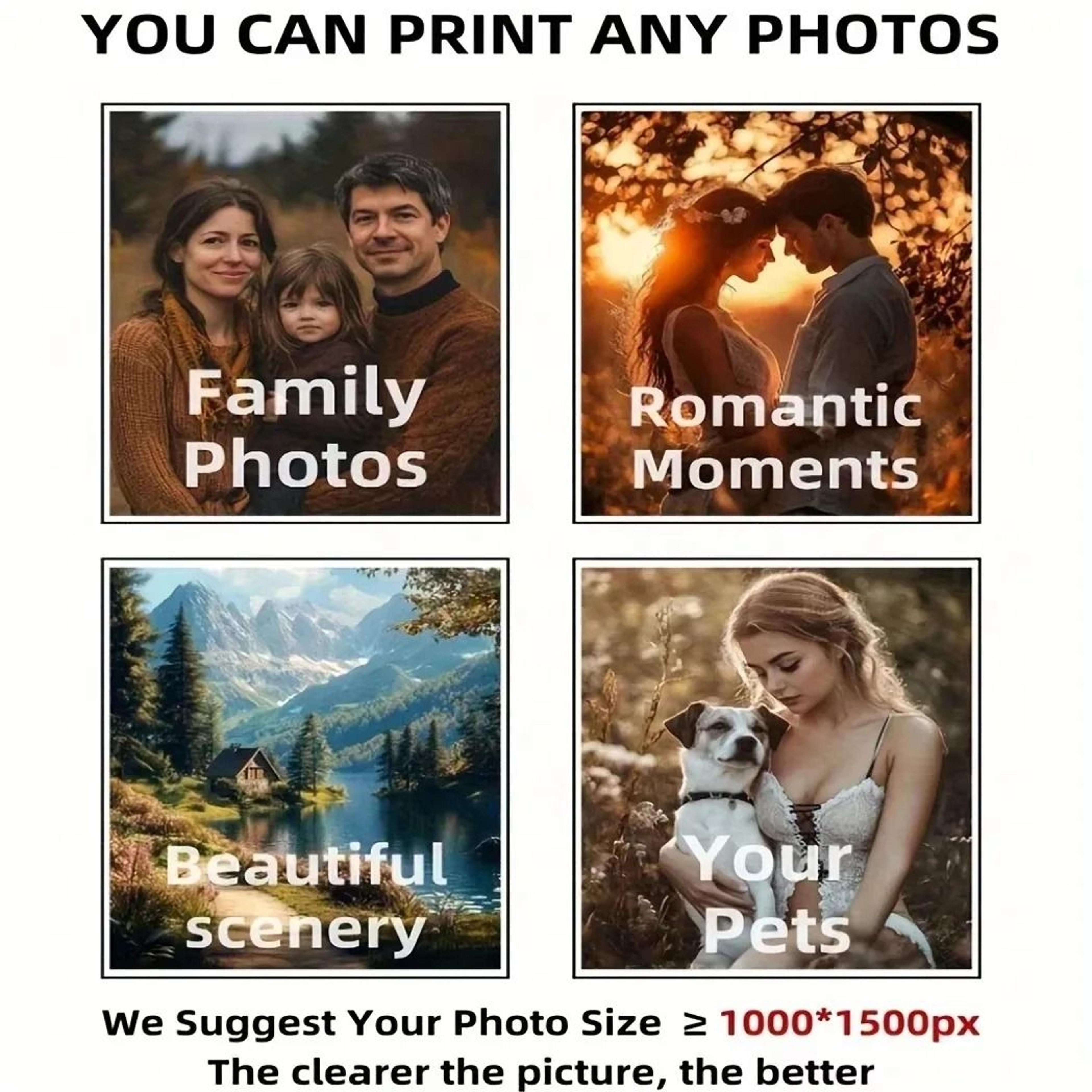 custom photo canvas print for personalized wedding family pet wall art