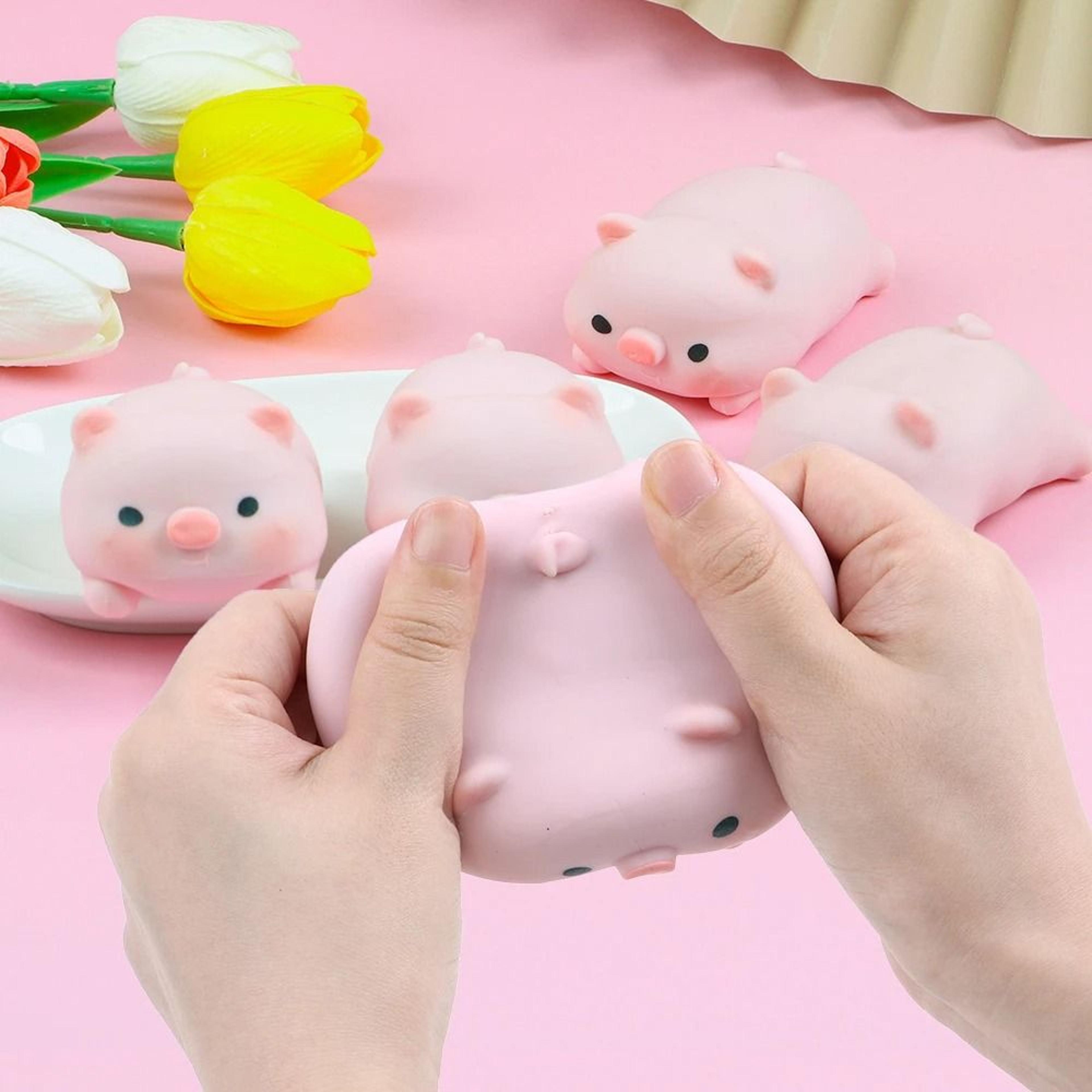 cute pink pig squishy fidget toy for stress relief desk fun