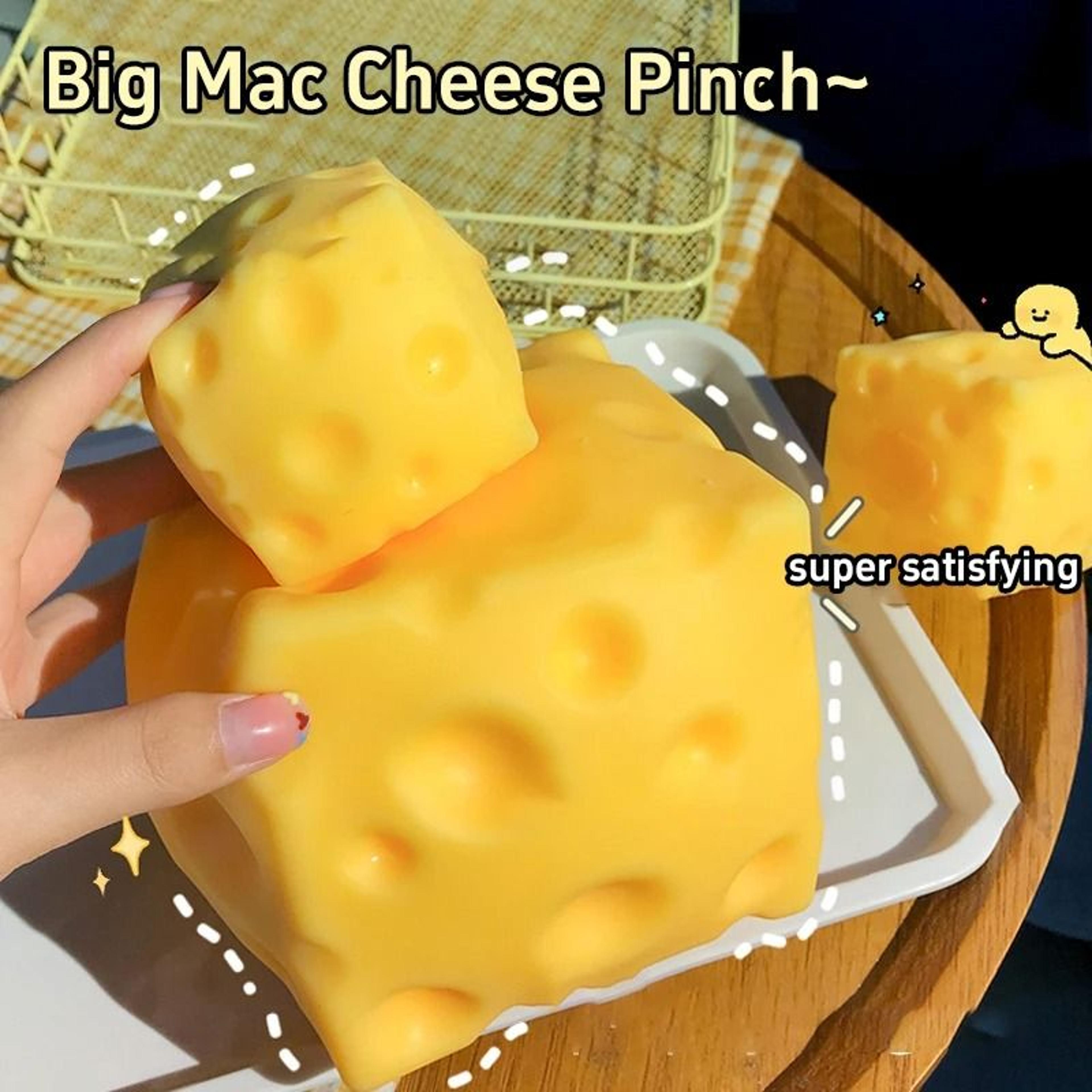 cheese squishy fidget toy for slow rebound stress relief desk fun