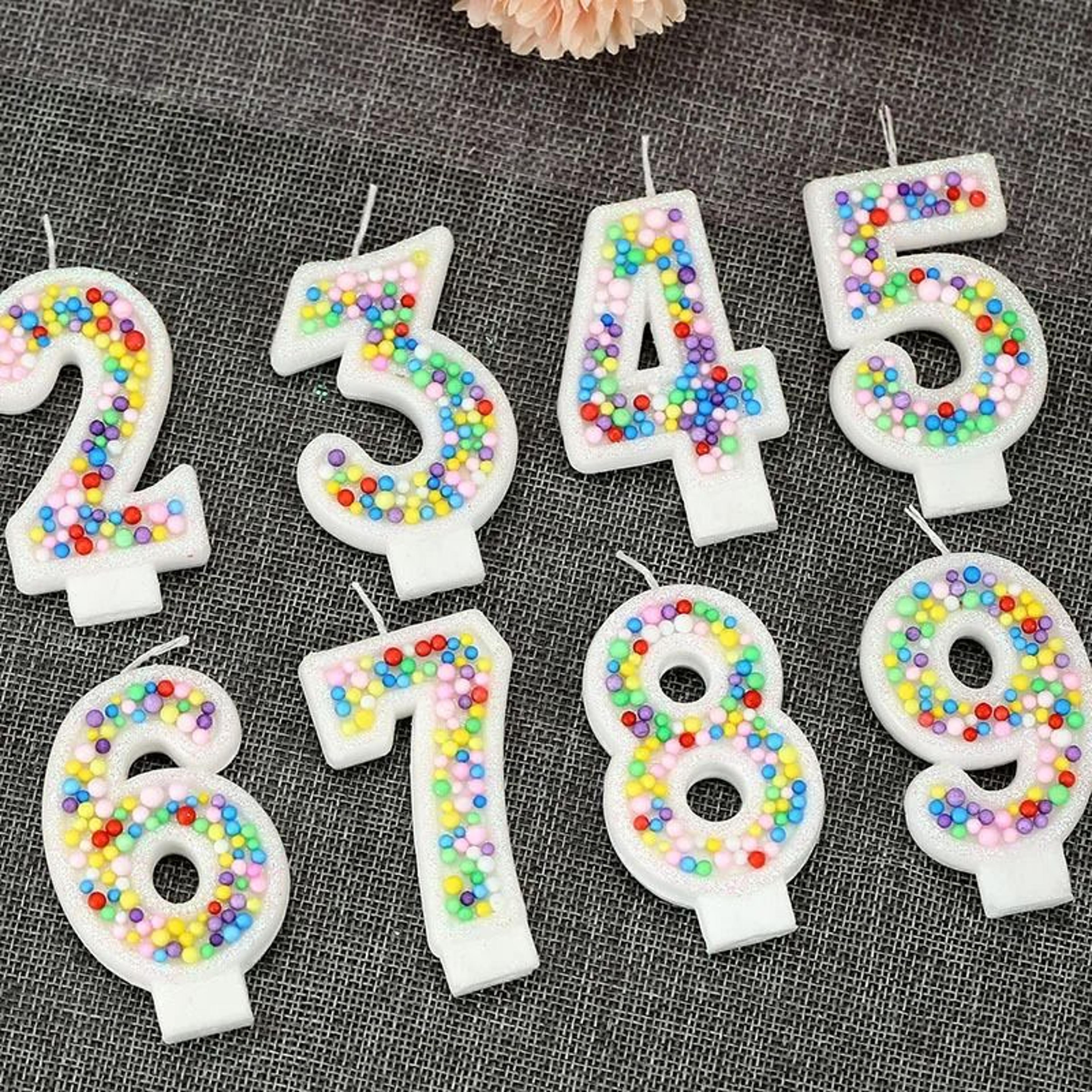 colorful ball number birthday candle for fun personalized cake celebrations decor